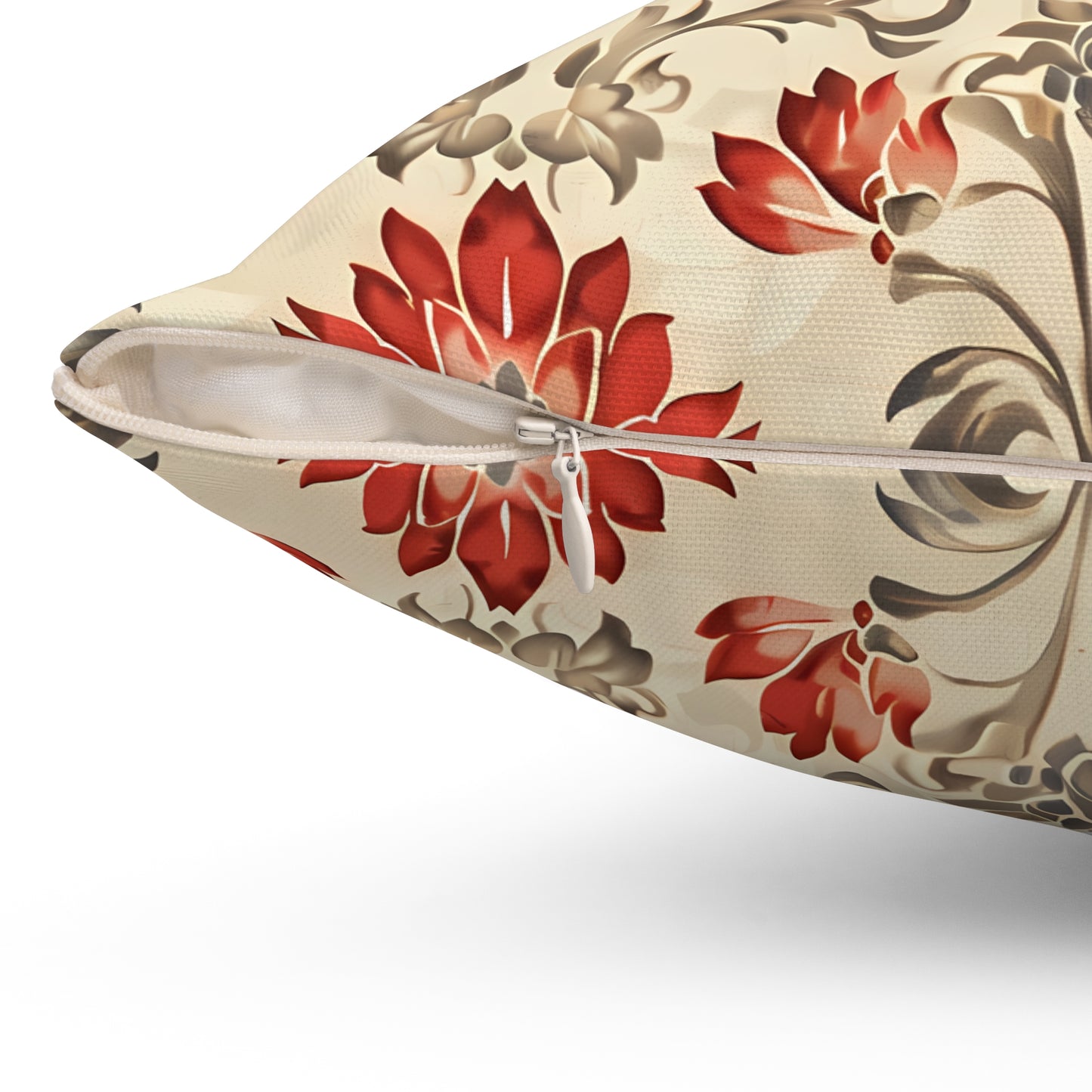 Rustic Scroll Square Throw Pillow - Spun Polyester - Double-Sided Print - Concealed Zipper - Available in 4 sizes.