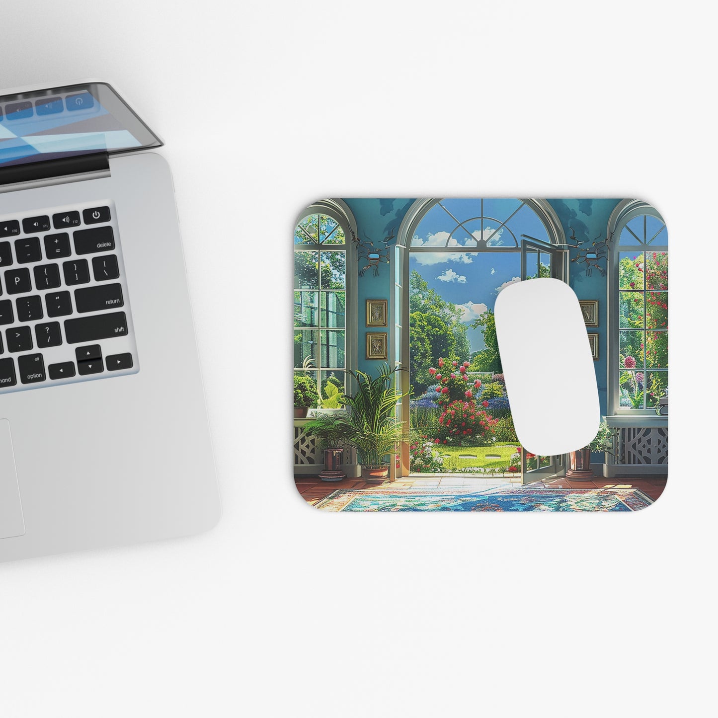 English Garden Room Elegance Mouse Pad - Blooming Elegance at Your Fingertips!