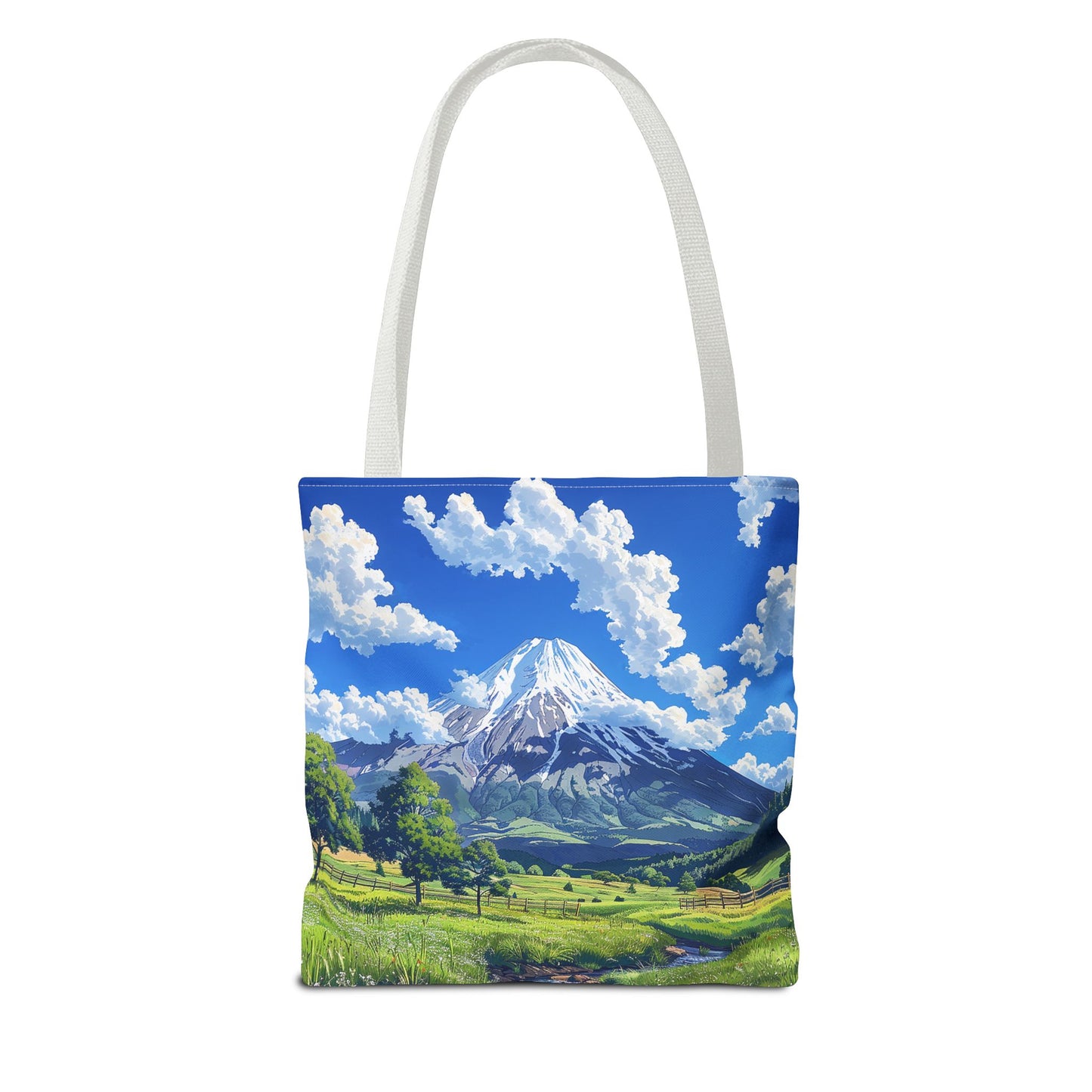 Mount Fuji Serenity Tote Bag - Carry the Tranquil Beauty of Japan's Iconic Peak! Available in 3 sizes.