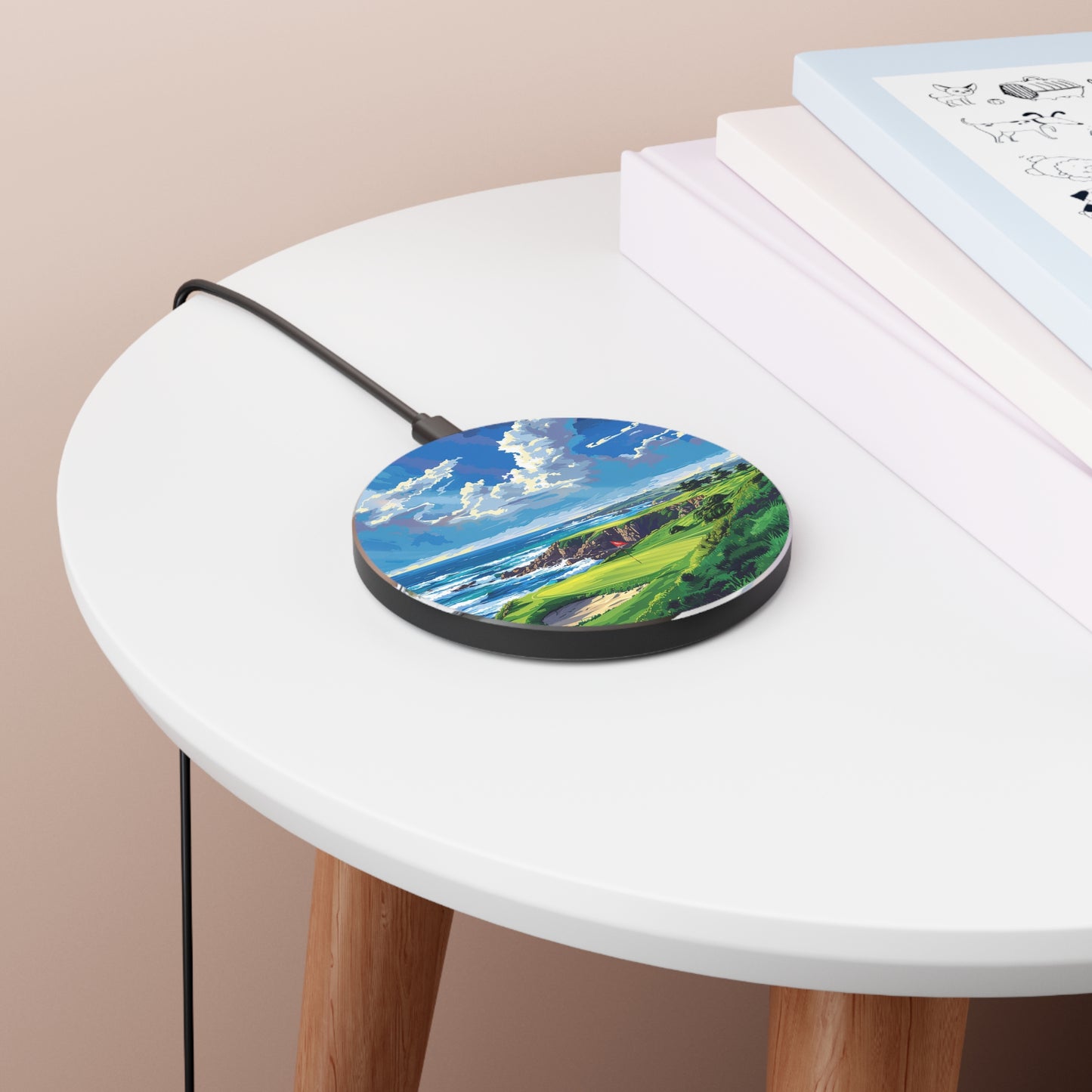 Coastal Tee Time Wireless Charger - Drive Your Charge - Energize with Every Hole-In-One!