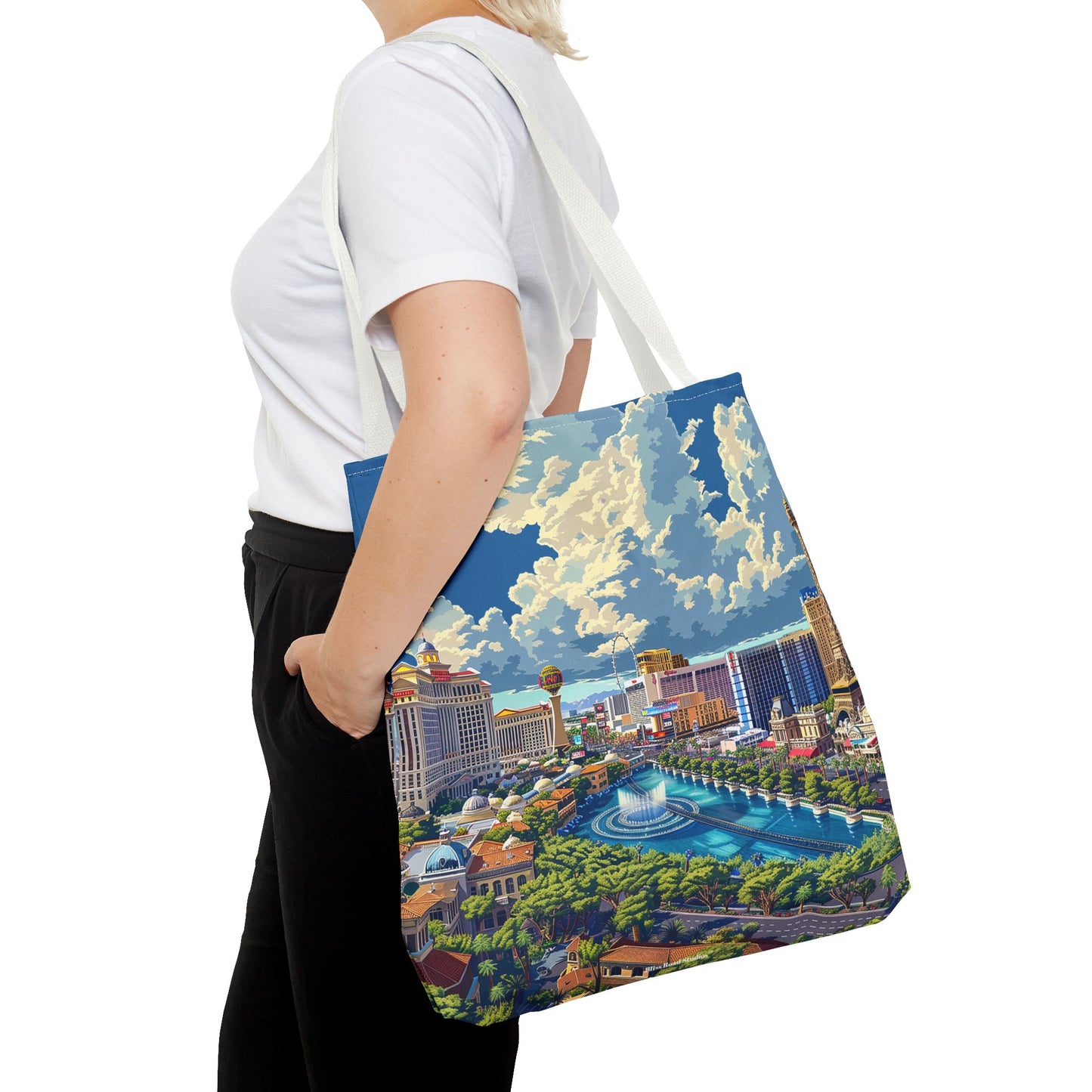 Viva Daytime Las Vegas Tote Bag - Bring the Vegas Vibe to Wherever You Roam! Available in 3 sizes.