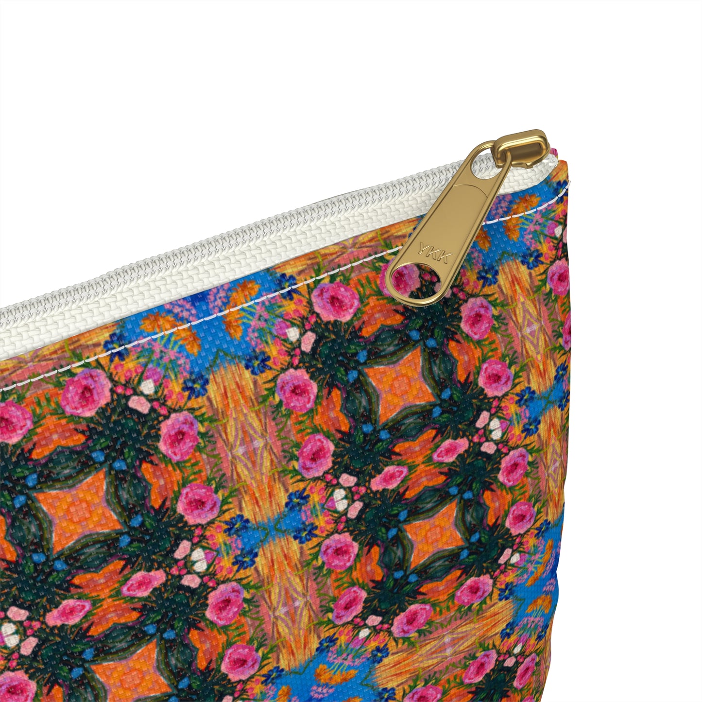 Geometric Tapestry Bloom Accessory Pouch - Where Timeless Elegance Meets Modern Flair! Available in 2 sizes.