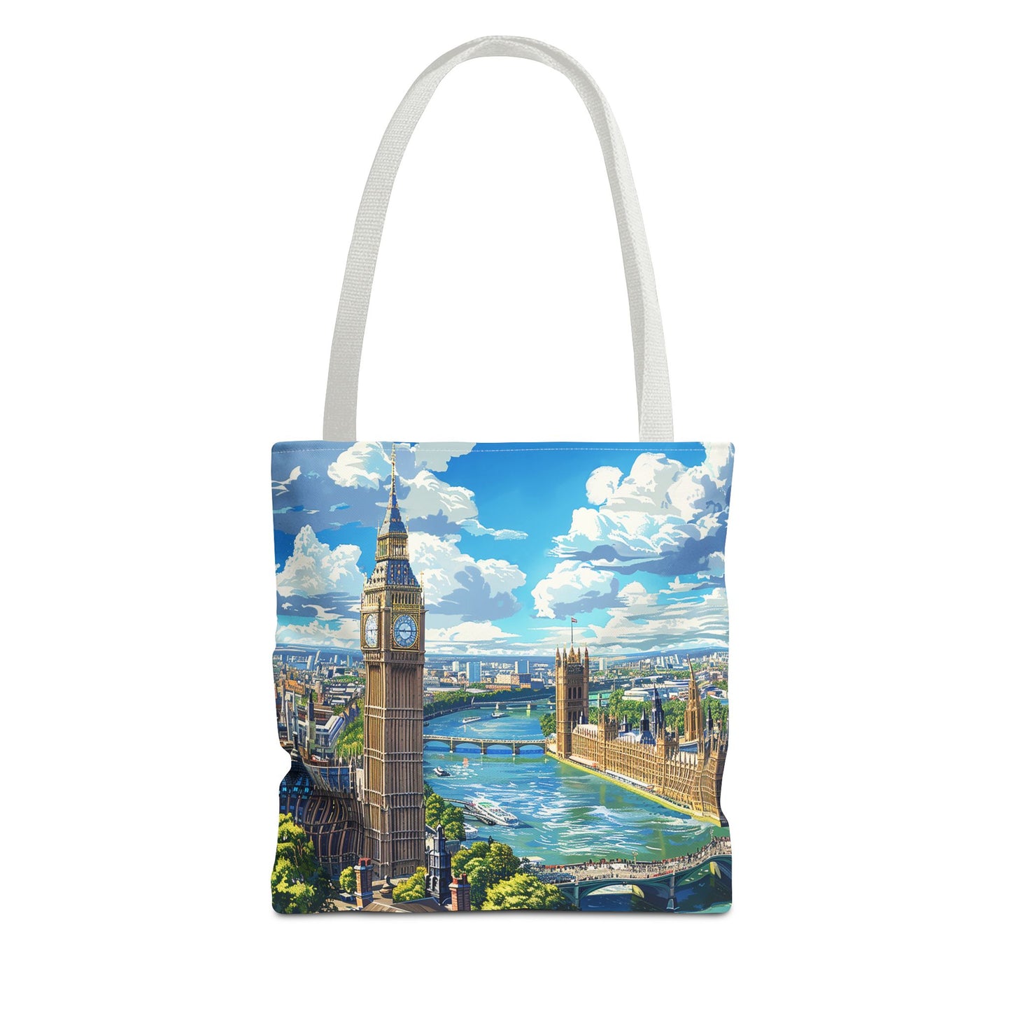 Big Ben River View Tote Bag - Carry the Timeless Charm of London's Iconic Skyline! Available in 3 sizes.