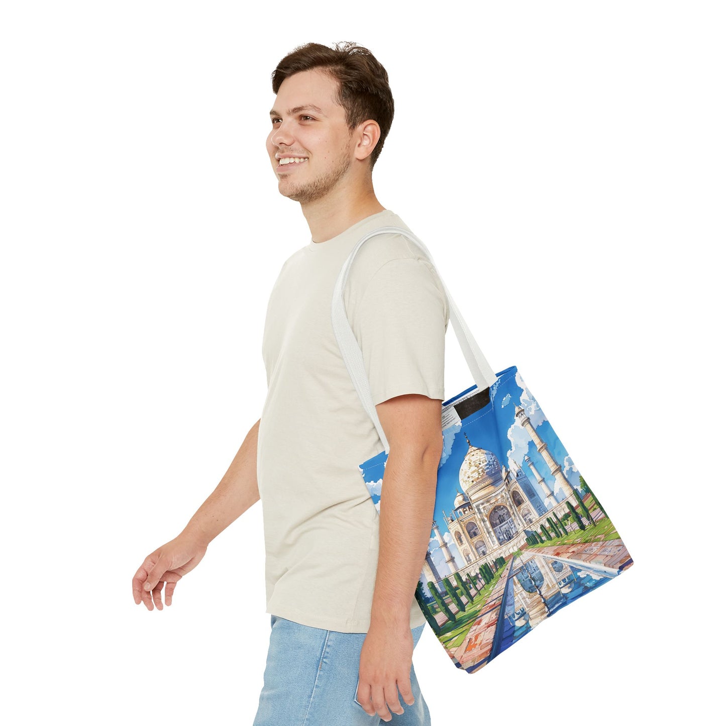 Taj Mahal Reflection Tote Bag - Carry the Splendor of the Taj Wherever You Go! Available in 3 sizes.