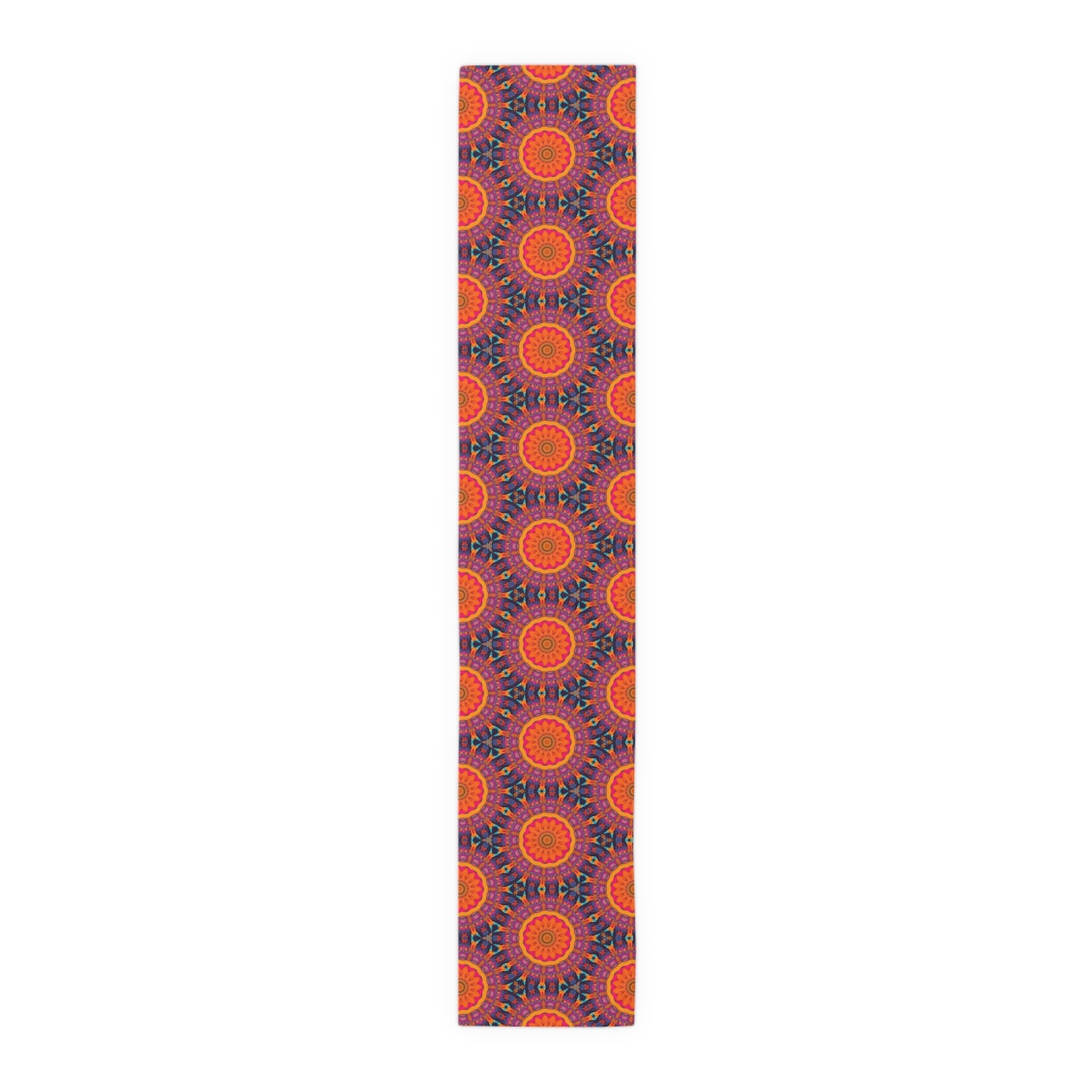 Fiery Mosaic Magic Table Runner - Ignite Your Table with Fiery Mosaic Magic! Available in 2 fabrics and 2 sizes.