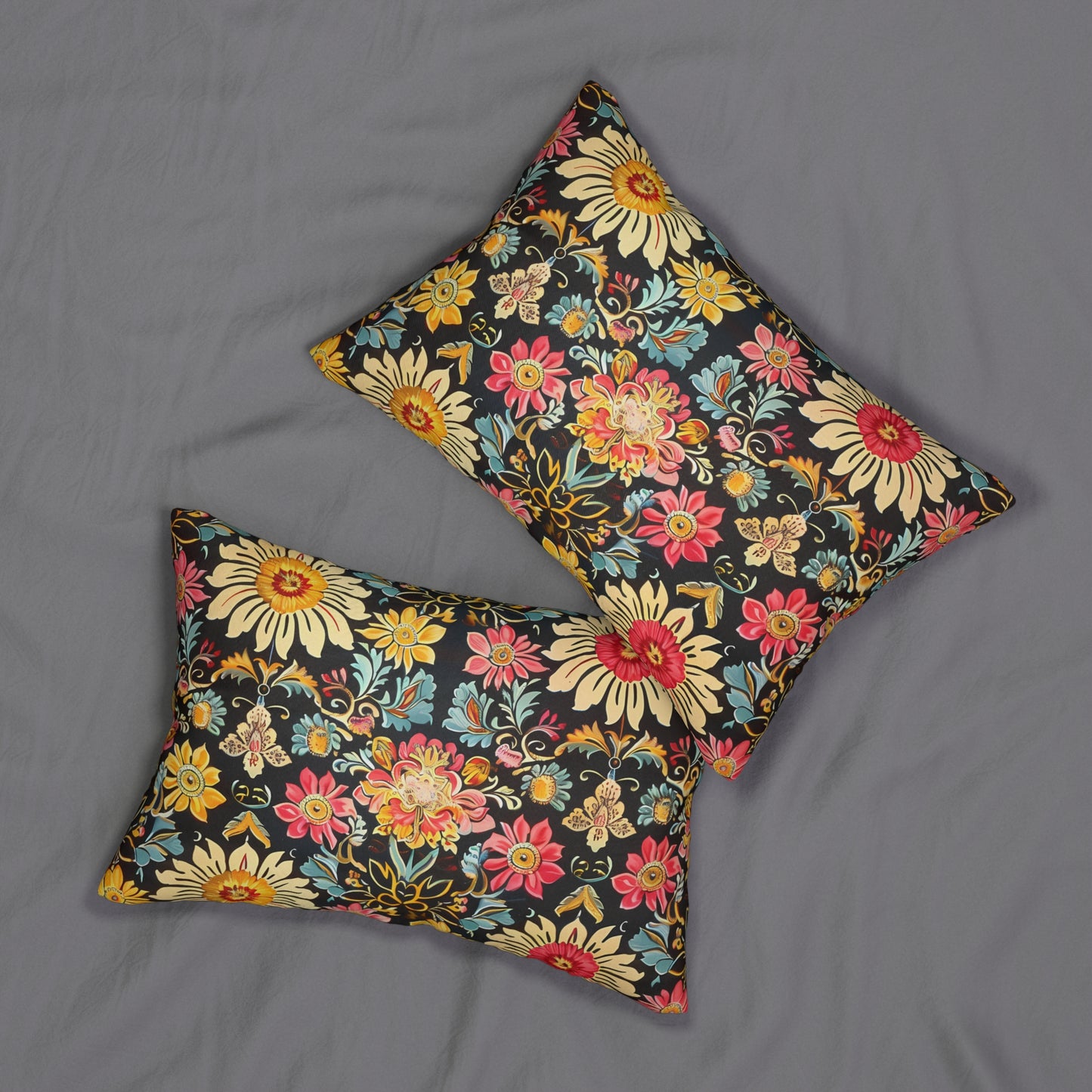 Victorian Vintage Vibes Lumbar Pillow - Spun Polyester - Double-Sided Print - Concealed Zipper - 20 x 14