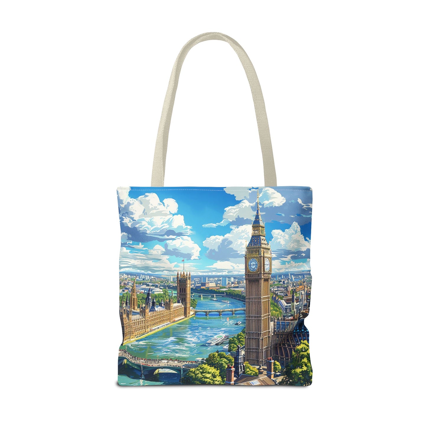 Big Ben River View Tote Bag - Carry the Timeless Charm of London's Iconic Skyline! Available in 3 sizes.