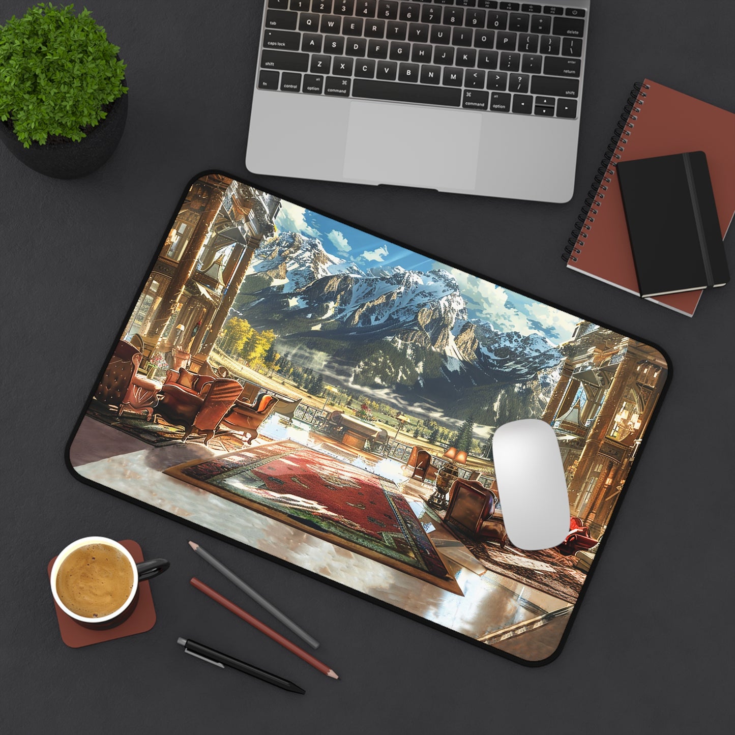 Rocky Mountain Retreat Desk Mat (Desk Pad) - Experience the Luxury of the Rockies at Your Desk! Available in 3 sizes.