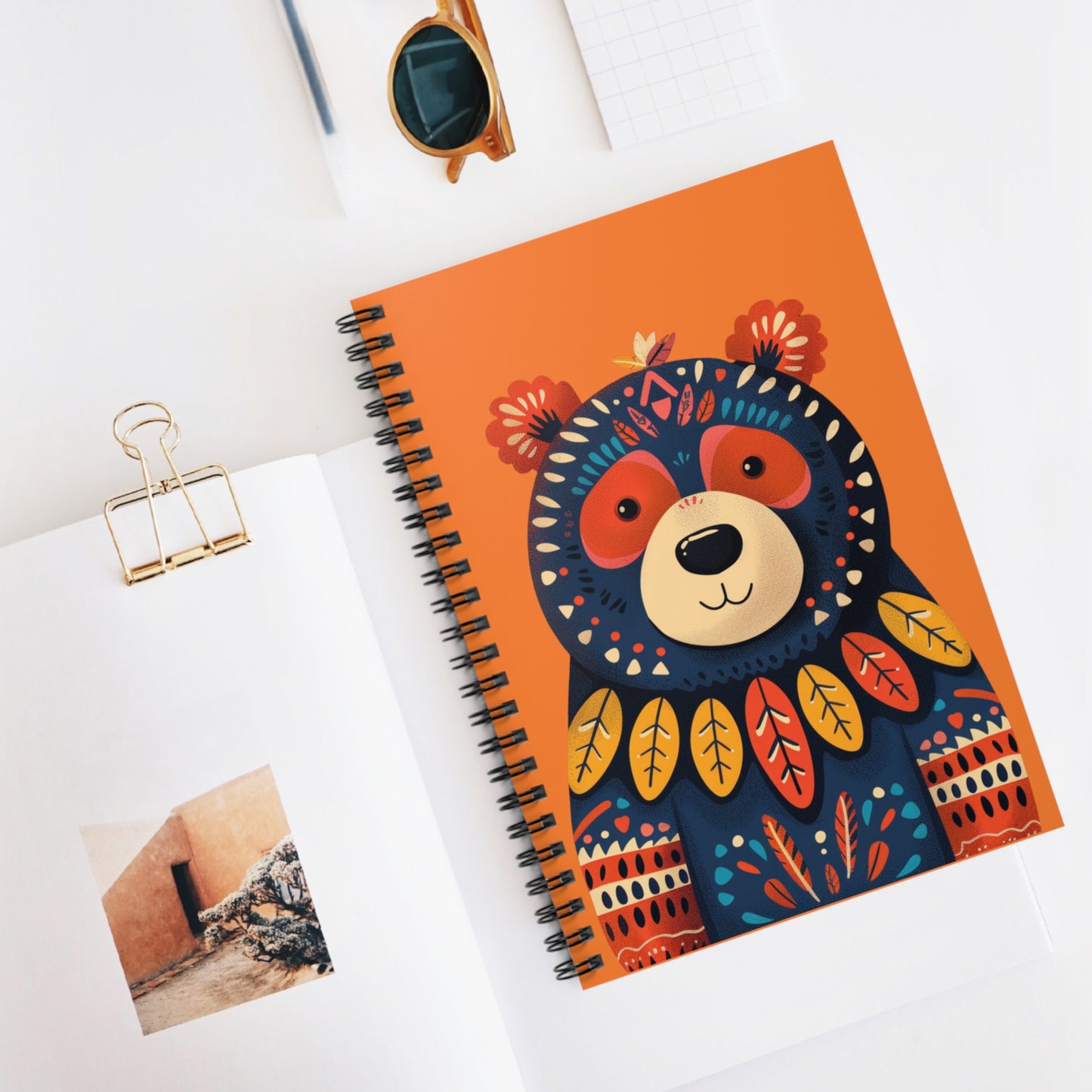 Mamma Bear Chic Spiral Notebook - Ruled Line - From our Bear Family Collection.