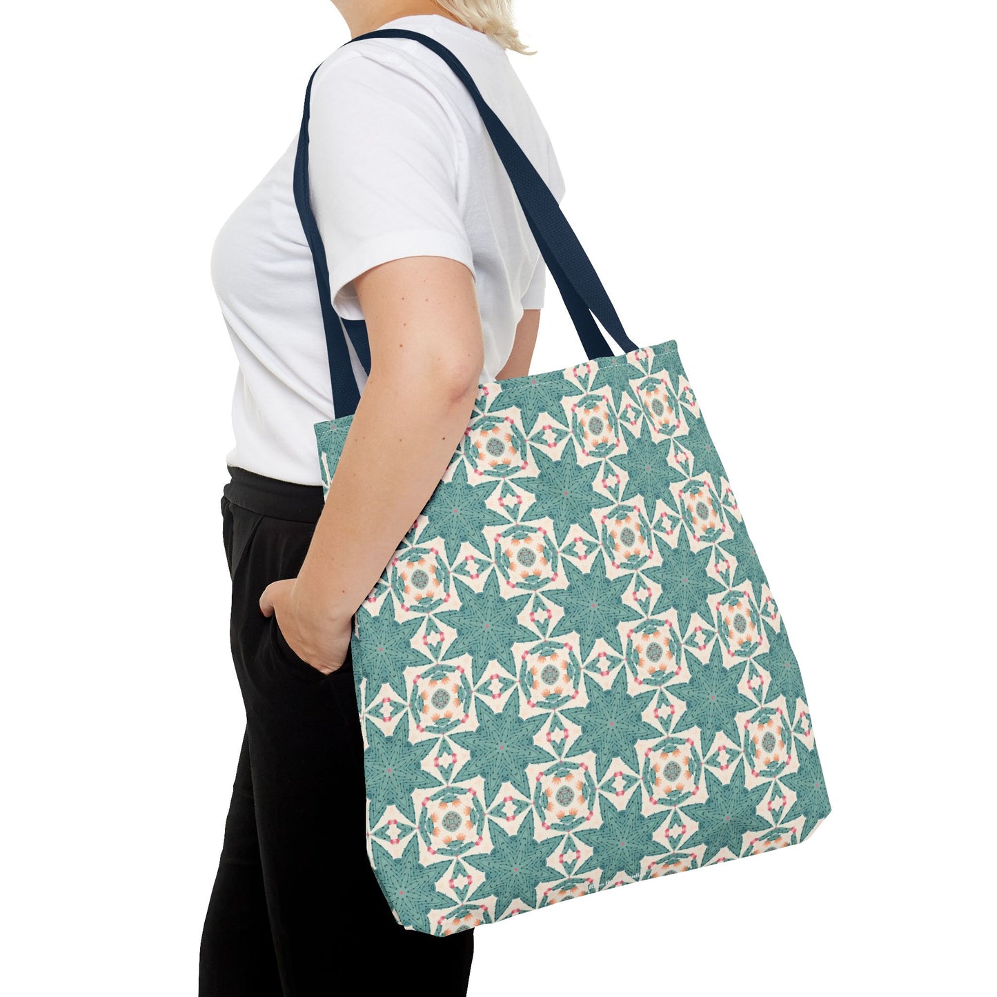 Desert Cactus Star Tile Tote Bag - Carry Southwest Charm Wherever You Go! Available in 3 sizes.