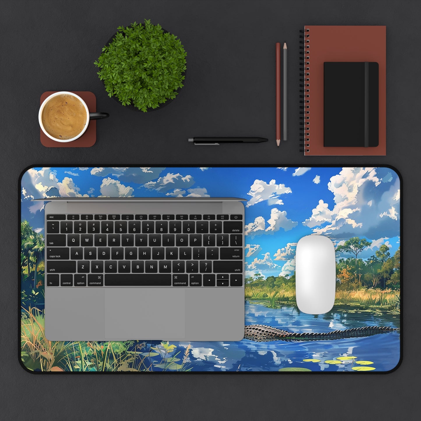 Everglades Encounter Desk Mat (Desk Pad) - Navigate Your Workday in Wild Style! Available in 3 sizes.