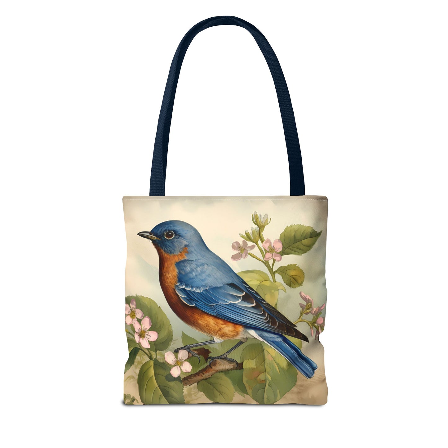 Bluebird Botanical Tote Bag - Enjoy Nature's Elegance on the Go! Available in 3 sizes.