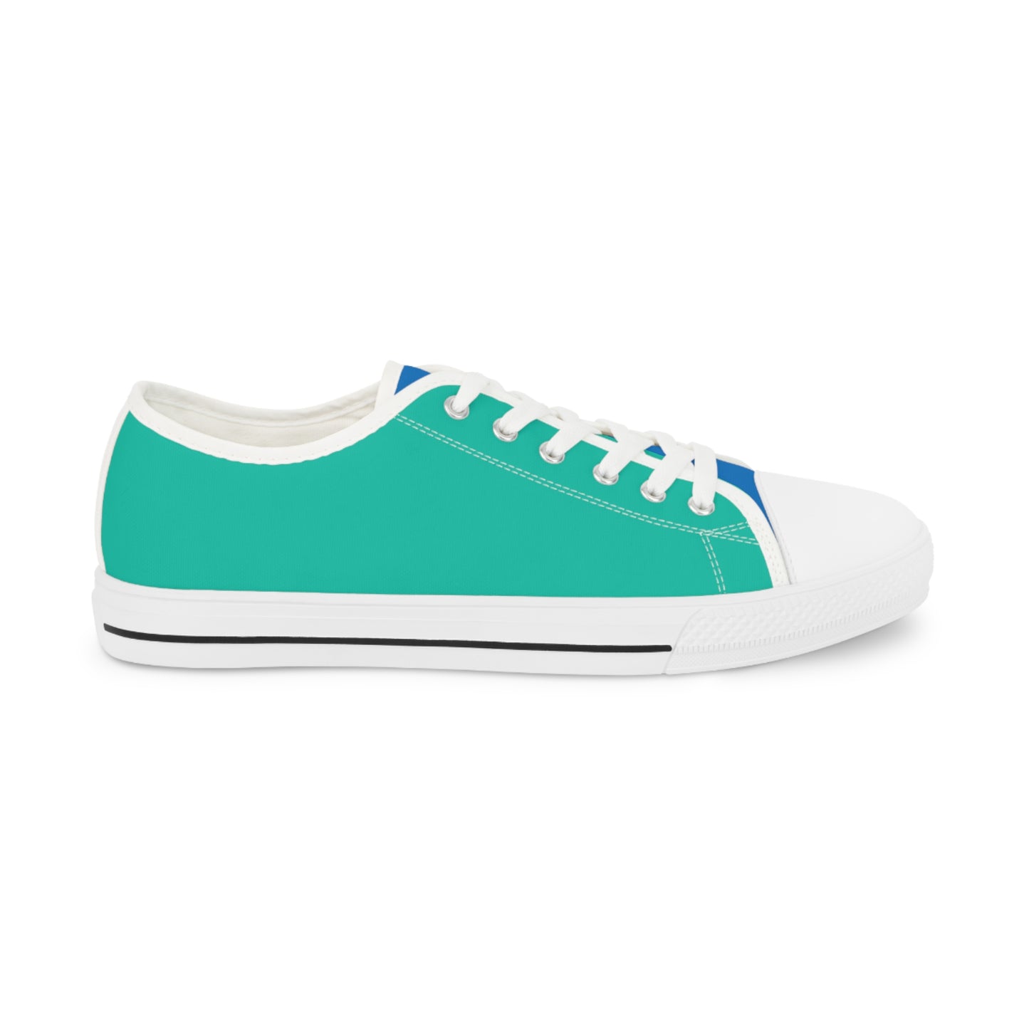 Turquoise Reef Men's Two-Tone Low Top Sneakers - Ride the Waves – Where Ocean Blue Meets Turquoise Tranquility!