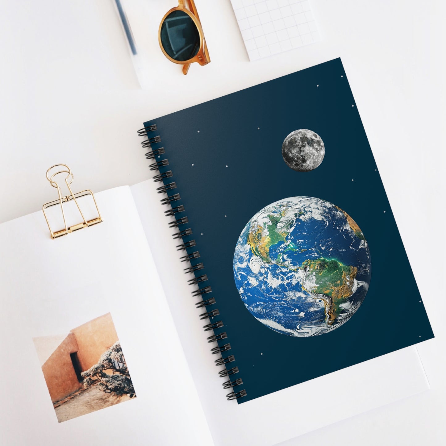 Earth Traveler Chic Spiral Notebook - Ruled Line - a Blend of Style and Function!