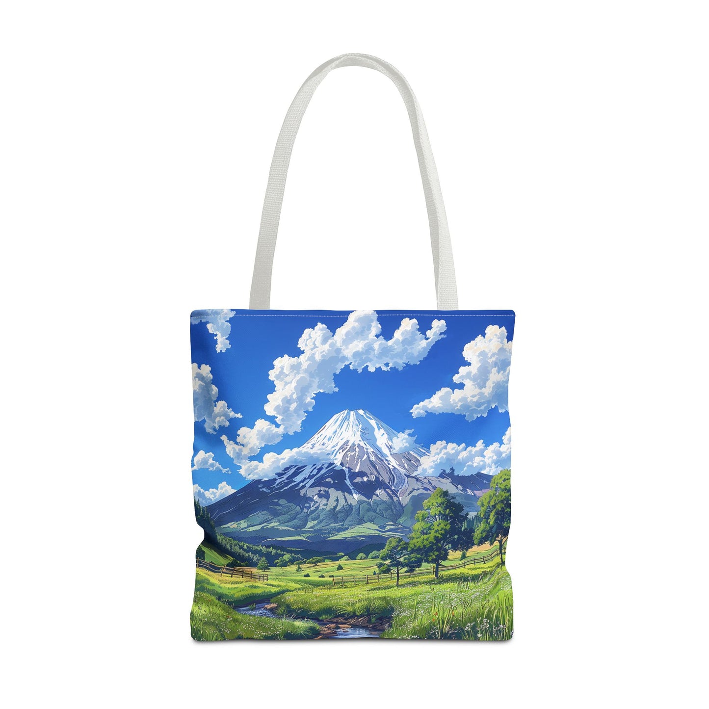 Mount Fuji Serenity Tote Bag - Carry the Tranquil Beauty of Japan's Iconic Peak! Available in 3 sizes.