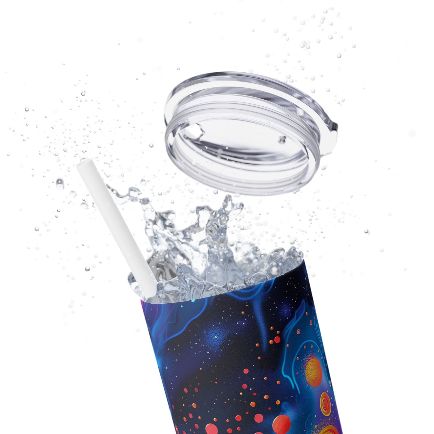 Cosmic Milky Way Skinny Tumbler with Straw - 20 oz. Insulated Stainless Steel - Take the Cosmos with You-One Sip at a Time!