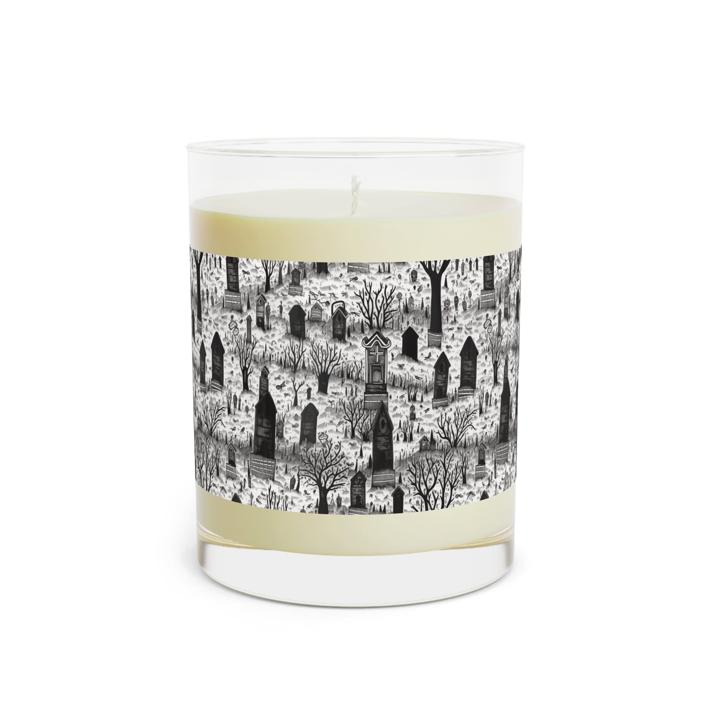 Spooky Gothic Cemetery Chic Halloween 100% Soy Wax Scented Candle - 11 oz. Full Glass, Phthalate-Free & Lead-Free, Three Fragrance Options
