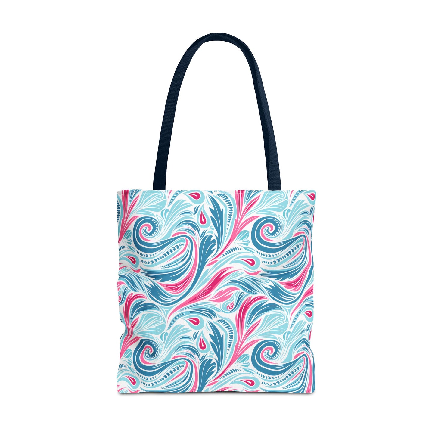 Teal Tide Twirl Tote Bag - Go Through Life with Coastal Charm! Available in 3 sizes.