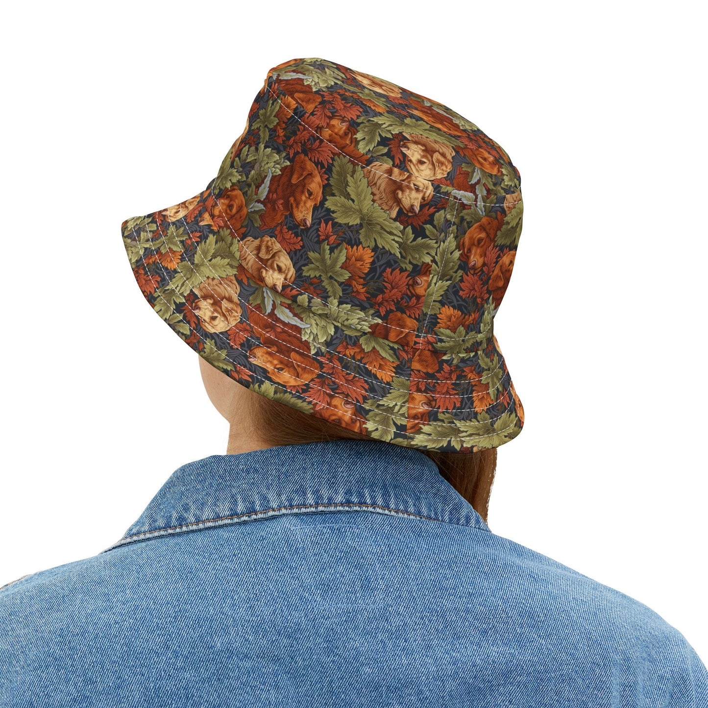 Classic English Dog Tapestry Bucket Hat - Charming Canine Elegance! Available in 2 sizes.