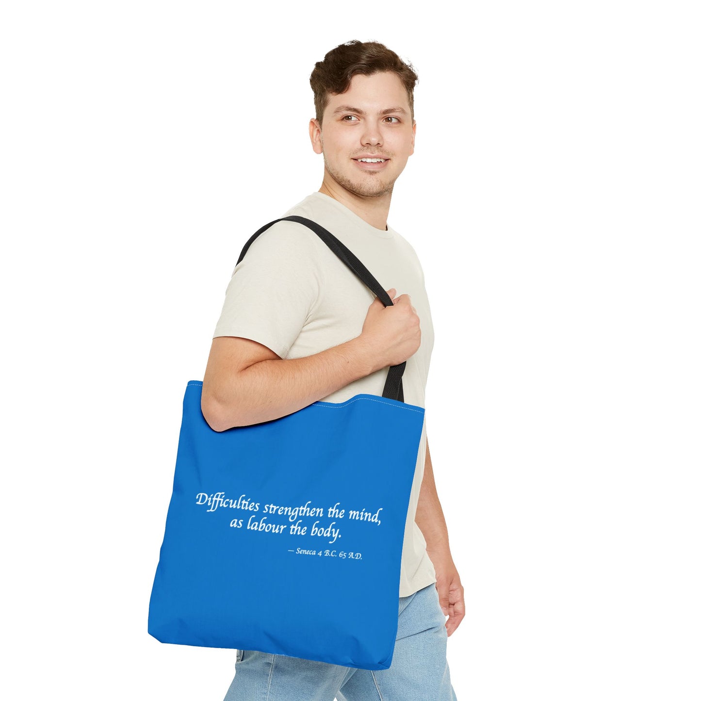 Strength Through Challenges Tote Bag - Carry Wisdom - Embrace Strength! Available in 3 sizes.