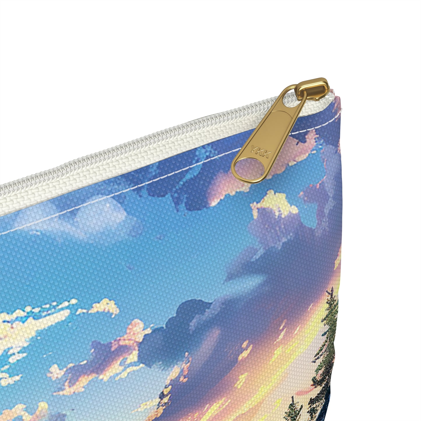 Mountain Creekside Campfire Accessory Pouch - Capture the Spirit of the Mountains, Wherever You Go! Available in 2 sizes.