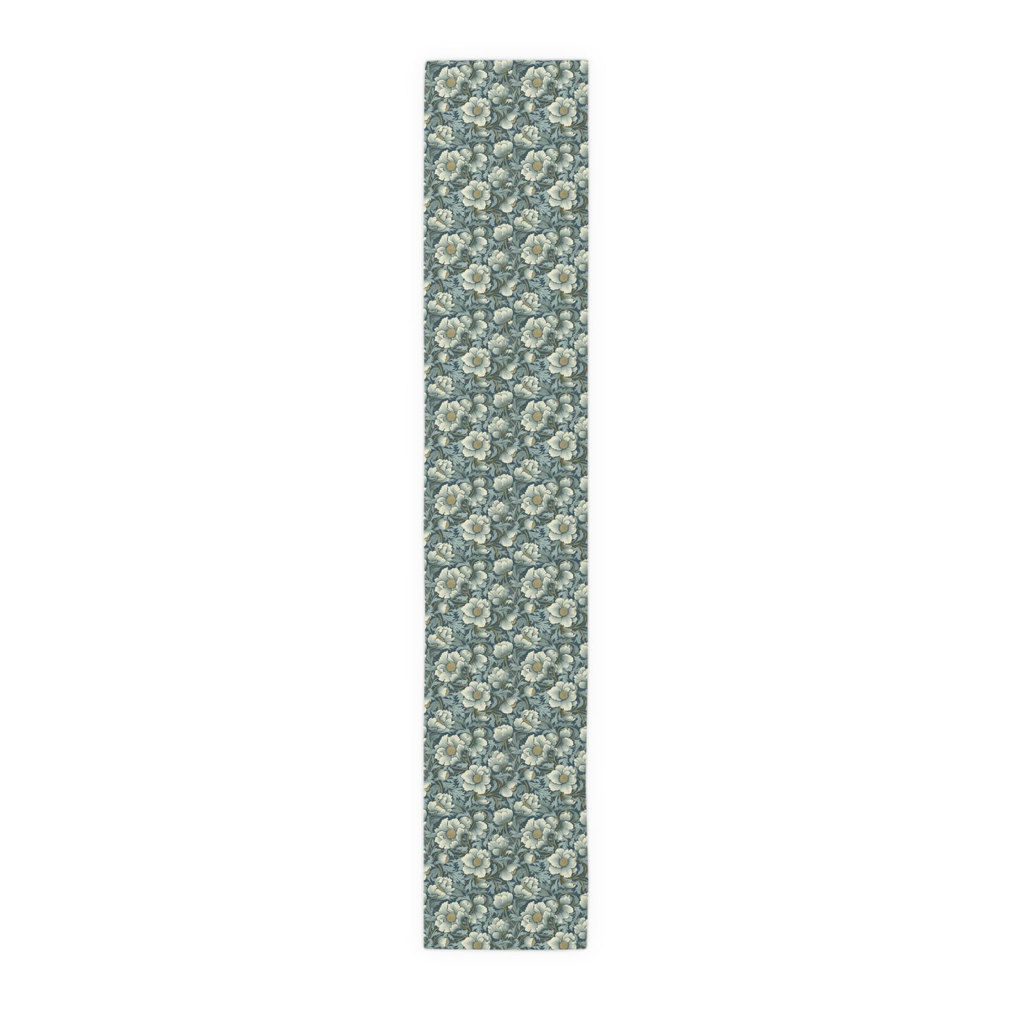 Timeless Teal English Garden Table Runner - Elevate Your Table with Timeless Elegance! Available in 2 sizes.