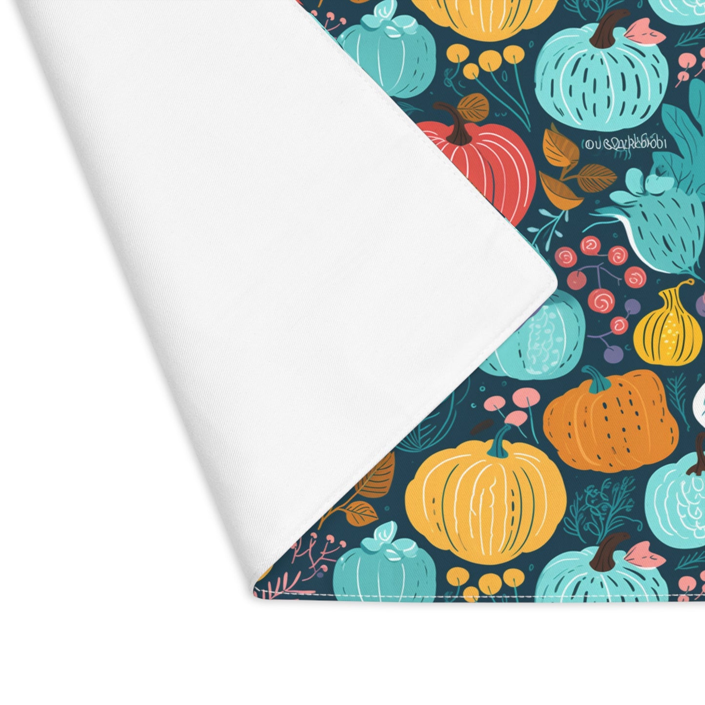 Fall Pumpkin Dance Placemat - Dance into Autumn with Vintage Pumpkin Charm! Cotton Twill - 18" x 14"