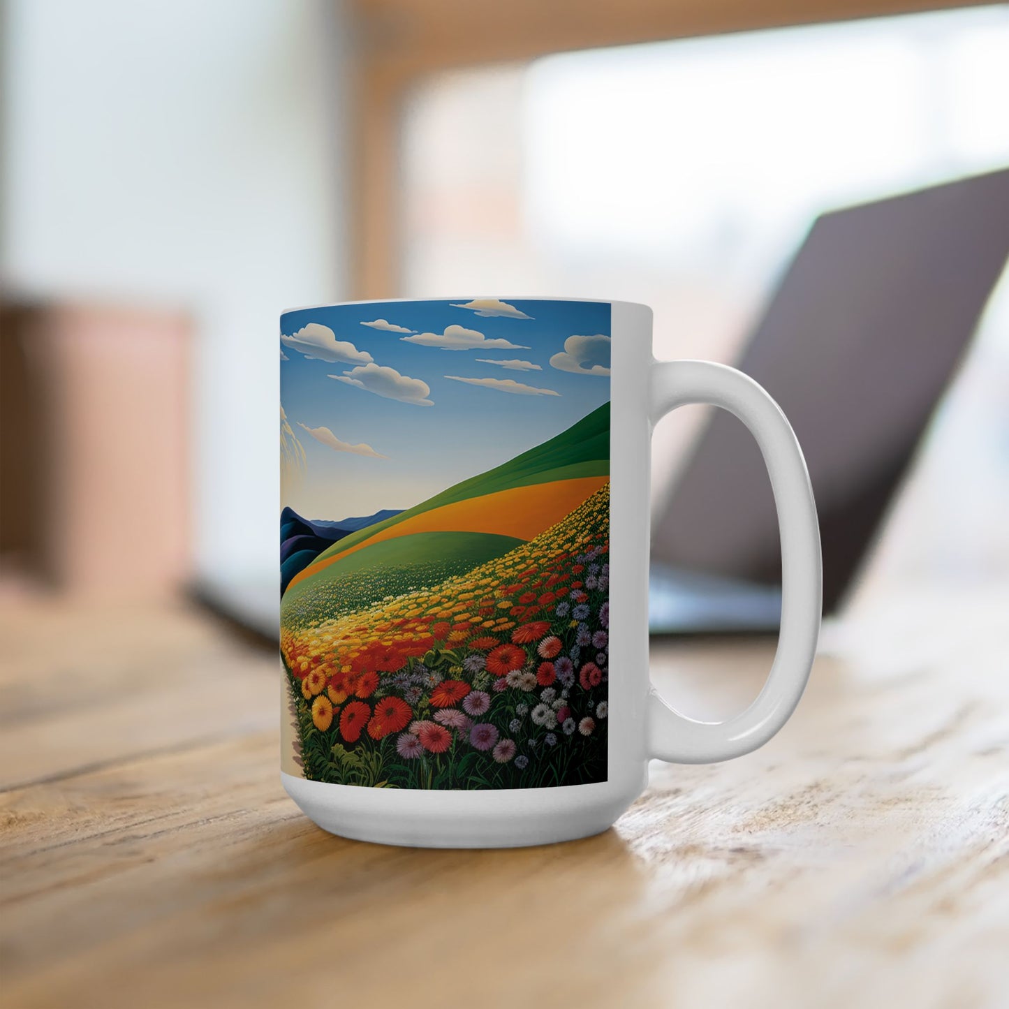 Bliss Road Adventure Ceramic Mug - 15 oz. - Follow the Path to Serene Sips!
