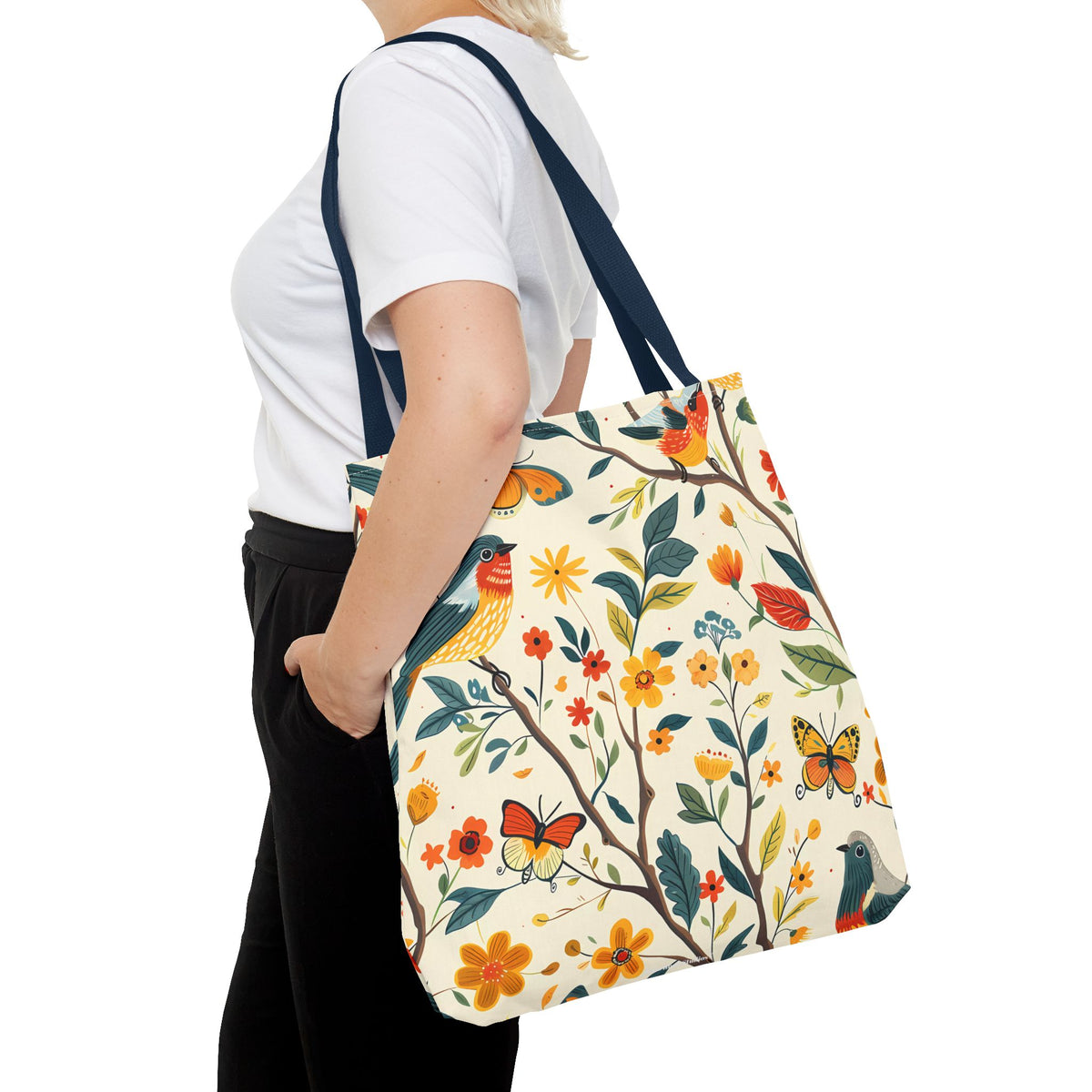 Tree Birds Tote Bag - Available in 3 sizes.