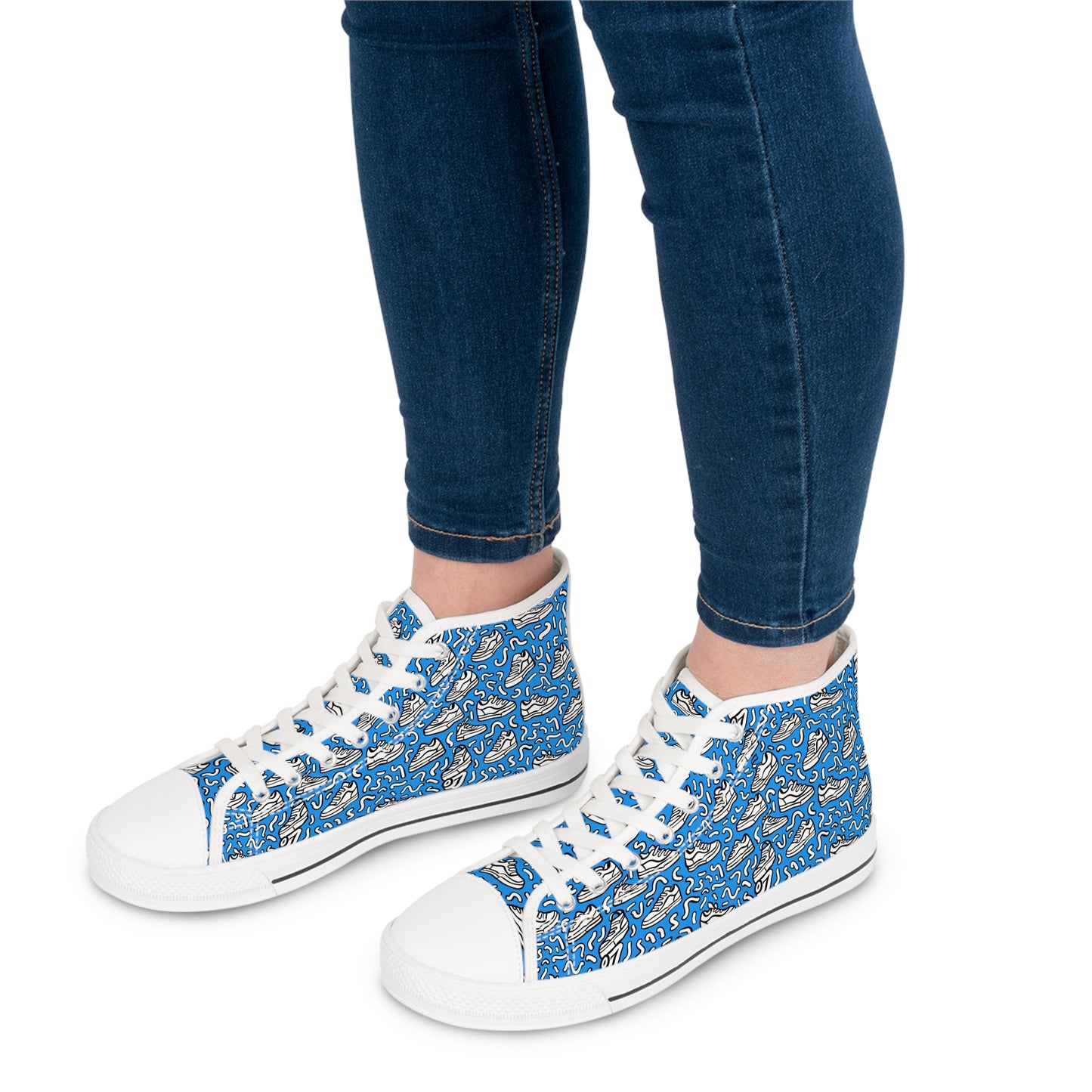 Kicks & Squiggles Ladies' High Top Sneakers - Step into Fun!