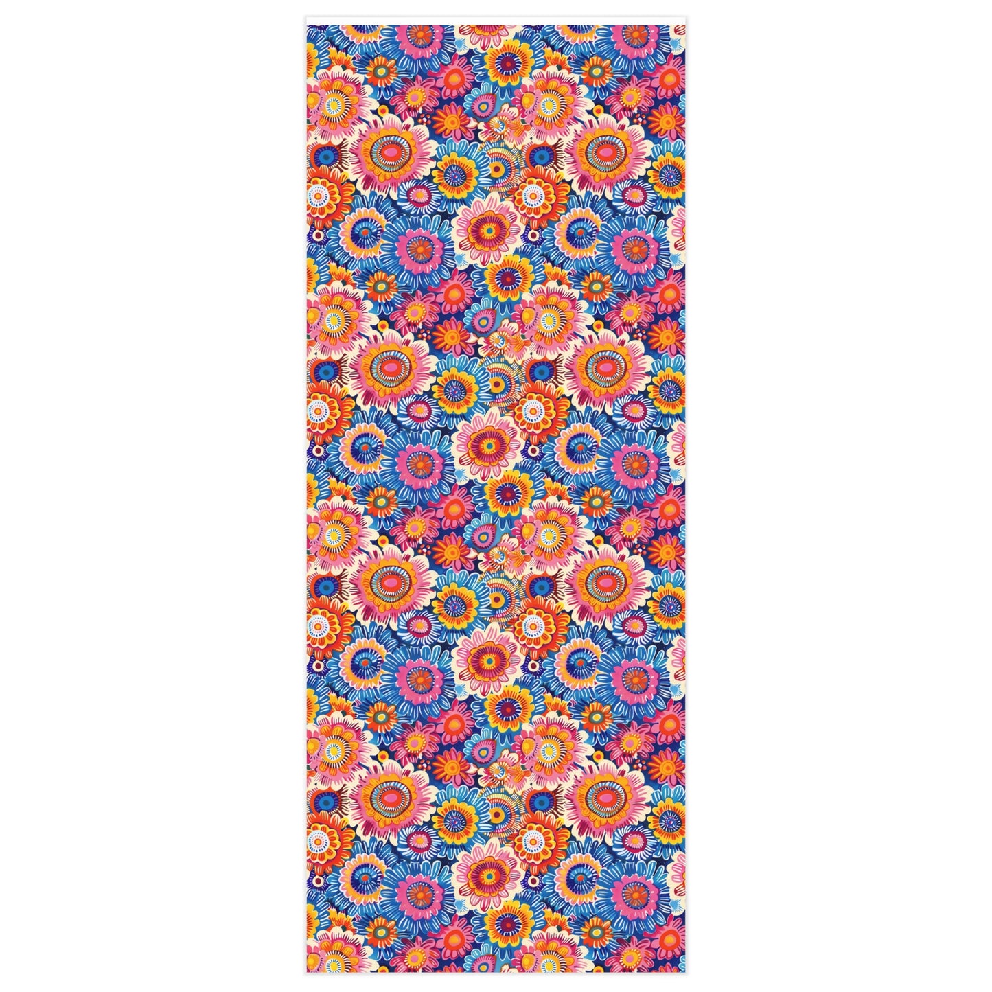 Crayon Blossom Whimsy Wrapping Paper. Color Your Gifts with a Bloom of Whimsy! Available in 2 sizes.