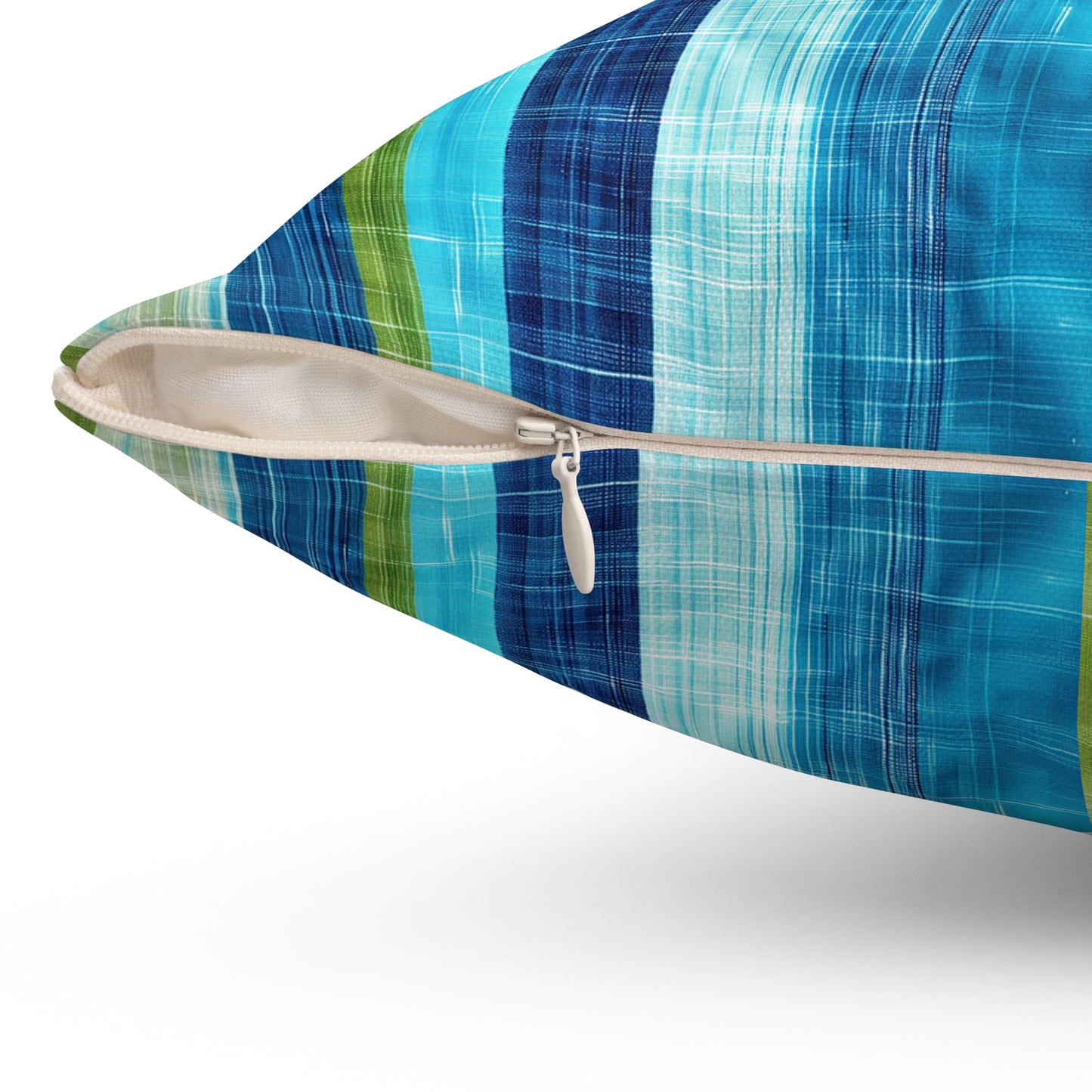 Ocean Whisper Stripes Square Throw Pillow - Spun Polyester - Double-Sided Print - Concealed Zipper - Available in 4 sizes.
