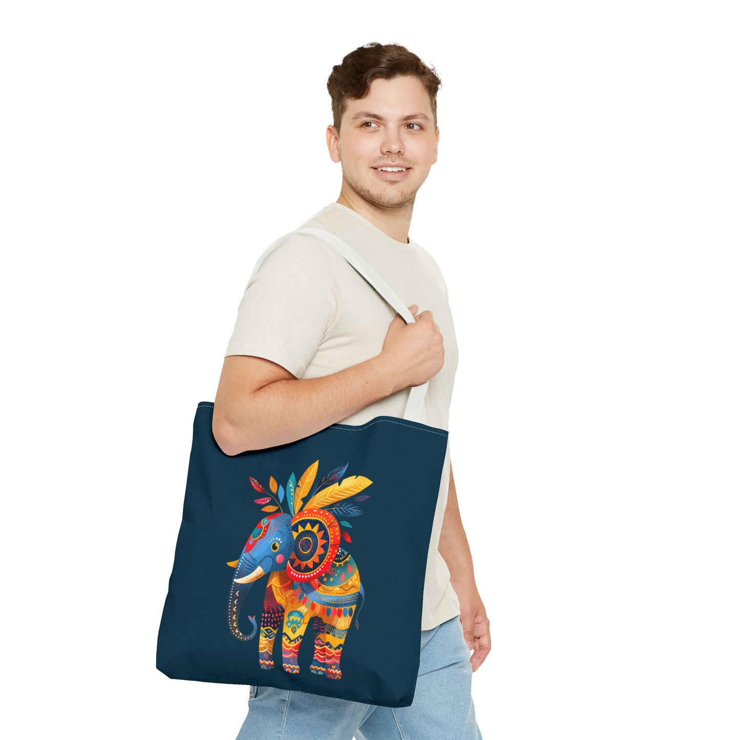 Ethnic Elephant Tote Bag - Carry the Spirit of the African Savanna with the Ethnic Elephant Tote! Available in 3 sizes.