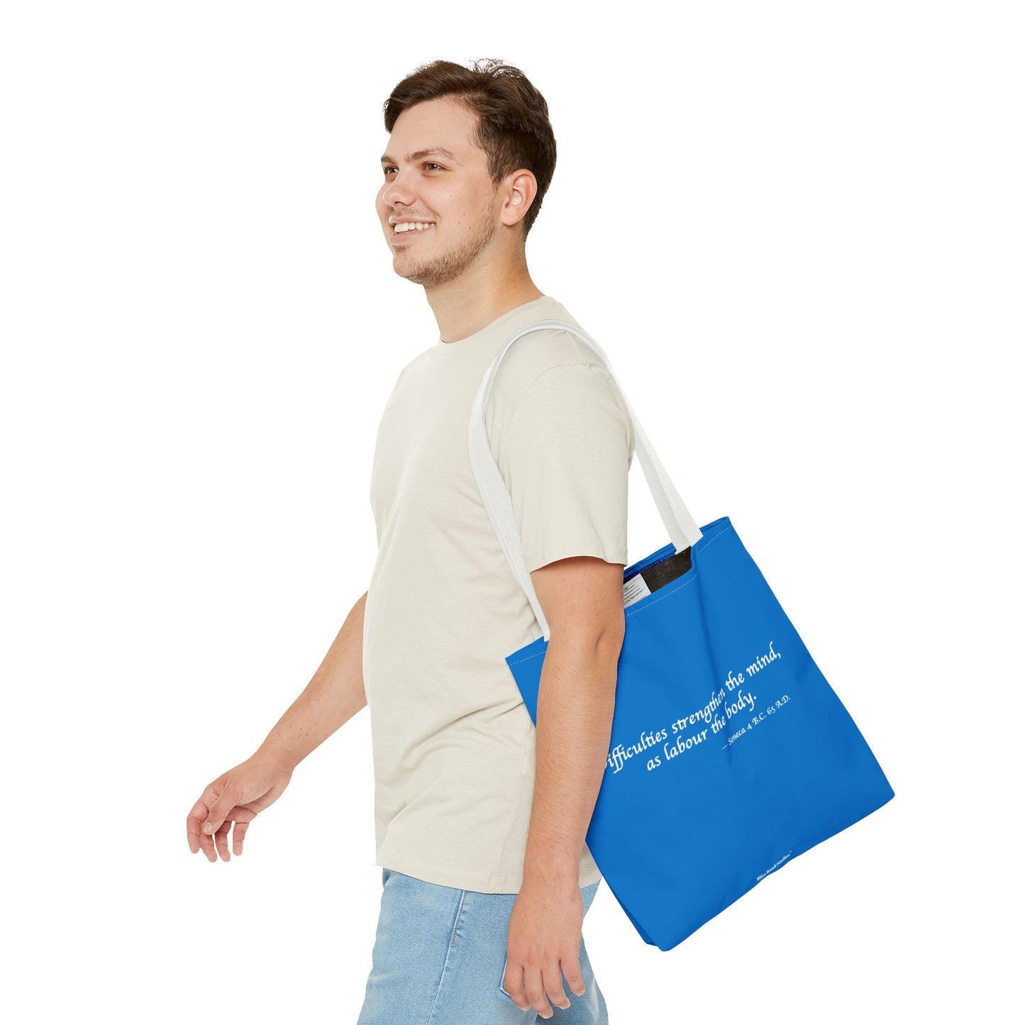 Strength Through Challenges Tote Bag - Carry Wisdom - Embrace Strength! Available in 3 sizes.