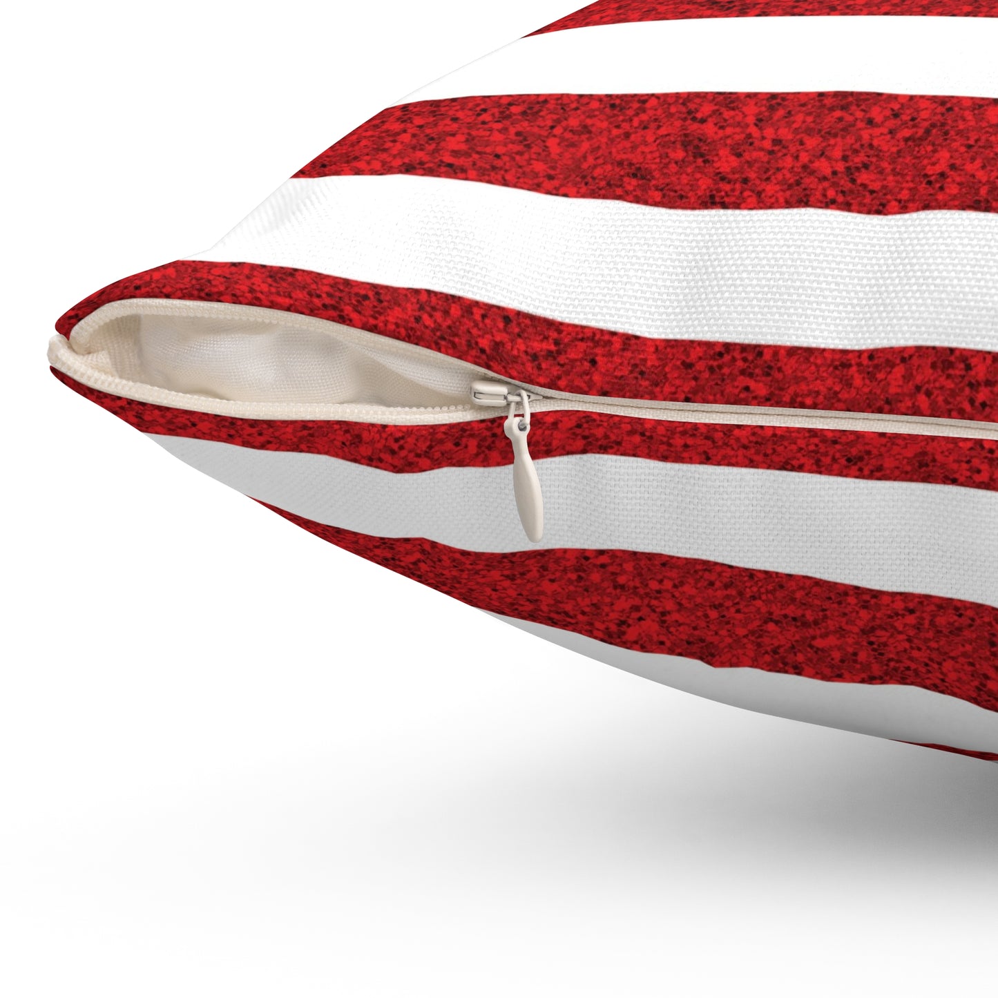 Sparkle Stripes Square Throw Pillow - Spun Polyester - Double-Sided Print - Concealed Zipper - Available in 4 sizes.