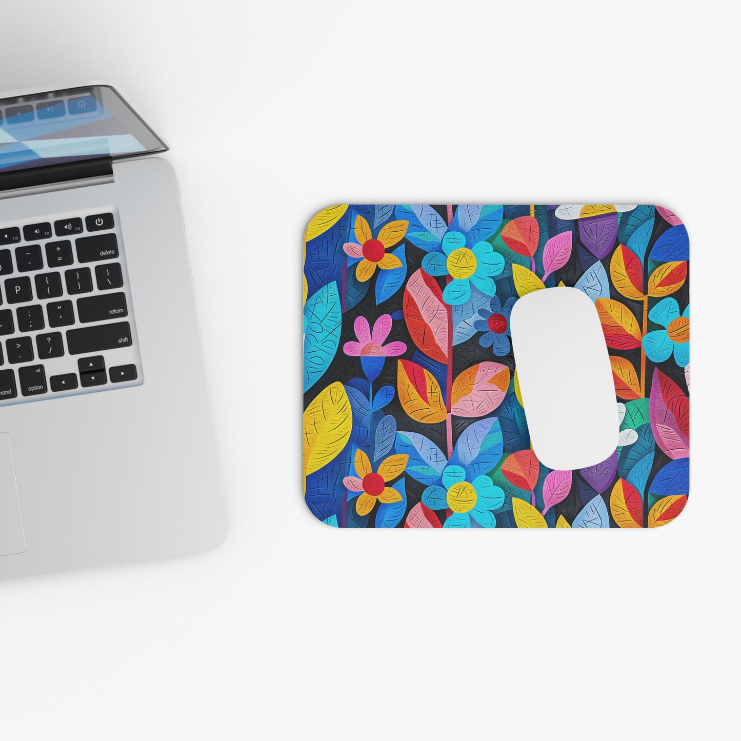 Rhapsody in Bloom Mouse Pad - Boost Your Desk Game with a Bloom of Color and Effortless Flow!