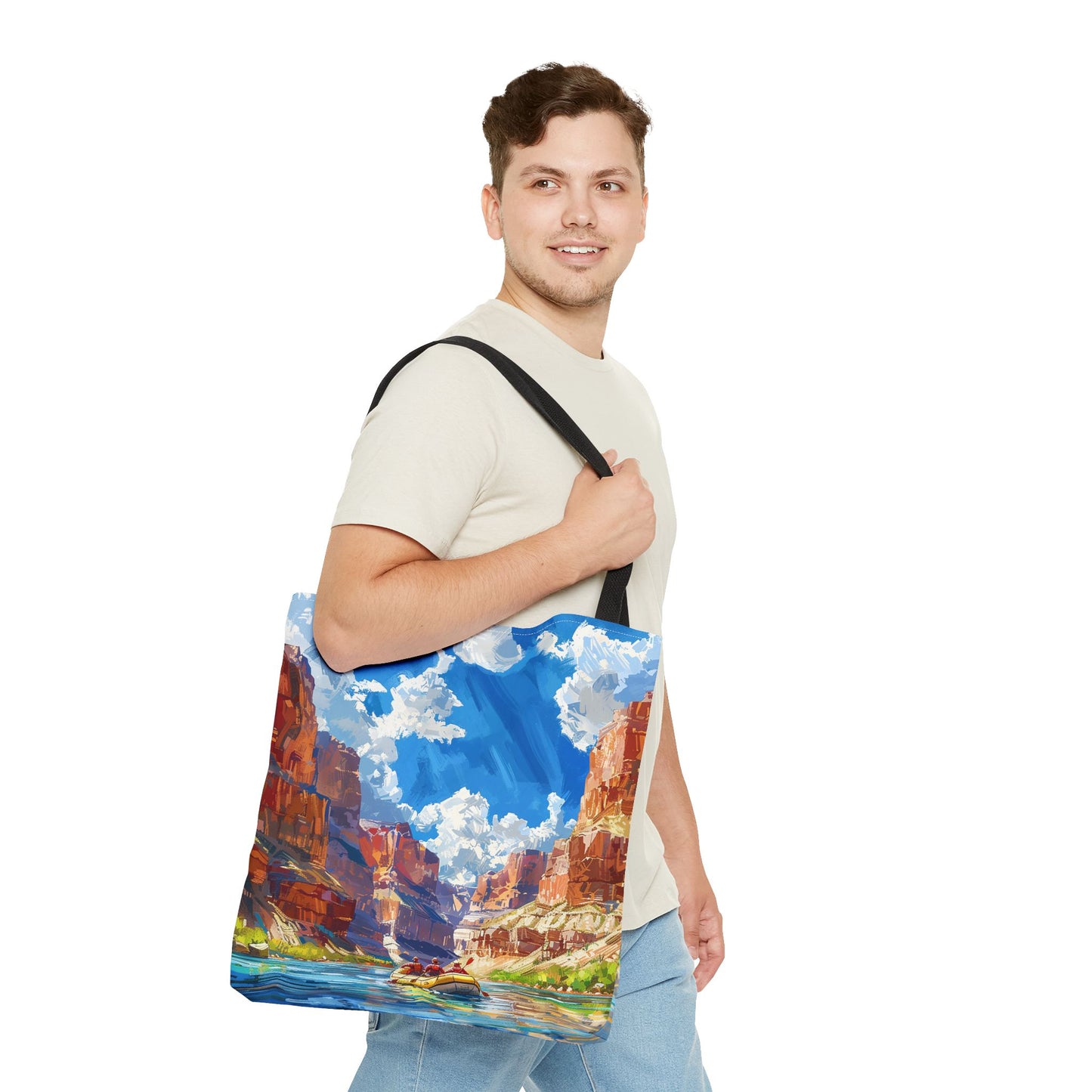 Colorado River Rafting Tote Bag - Ride the Rapids Through the Grand Canyon - Carry the Adventure! Available in 3 sizes.