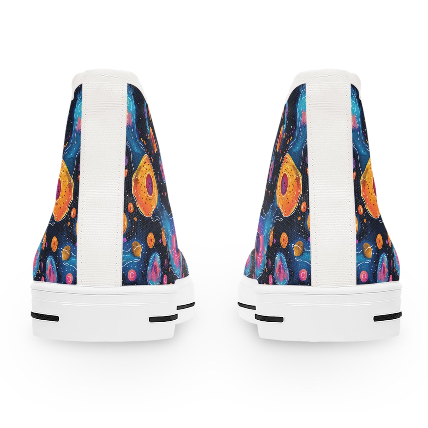 Birth of Celestial Life Ladies' High Top Sneakers - Step into the Cosmos of Style!