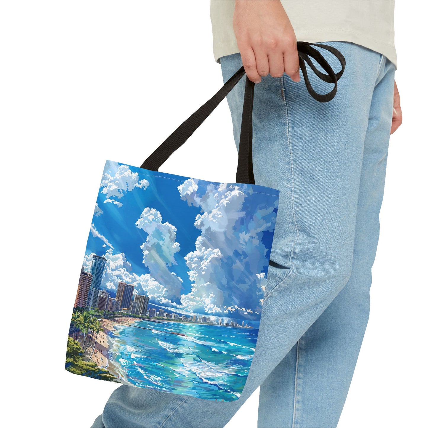 Waikiki Beach Tote Bag - Carry a Slice of Hawaiian Paradise Wherever You Go! Available in 3 sizes.
