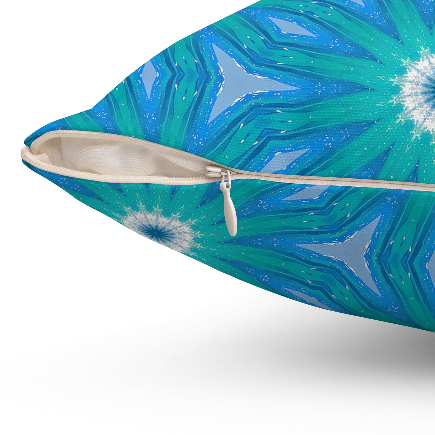 Sapphire Nebula Square Throw Pillow - Spun Polyester - Double-Sided Print - Concealed Zipper - Available in 4 sizes.