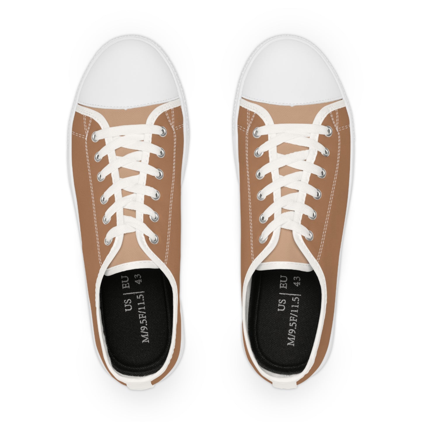 Cocoa Classic Men's Two-Tone Low Top Sneakers - Step Into Sophistication – Where Chocolate Hues Meet Modern Design!