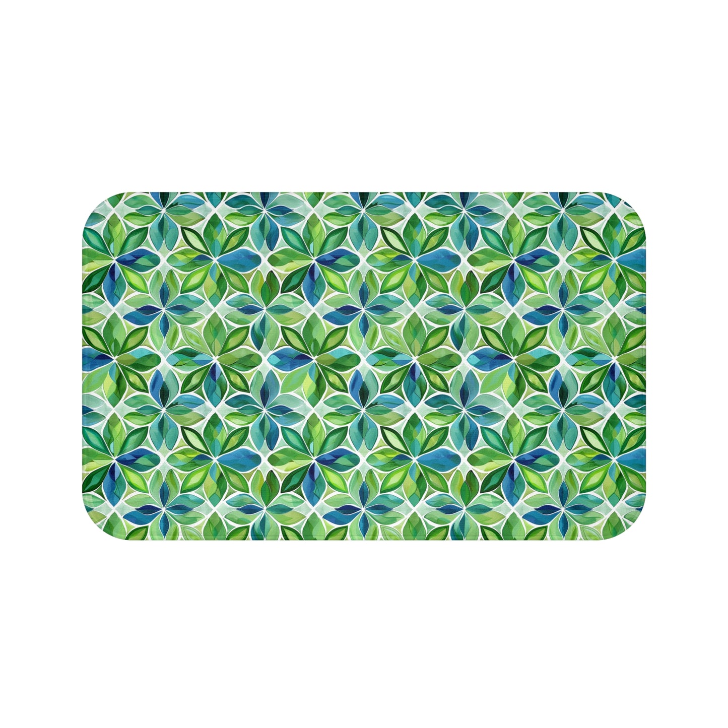 Spring Geo Bath Mat - Step into a Kaleidoscope of Color and Style! Available in 2 sizes.
