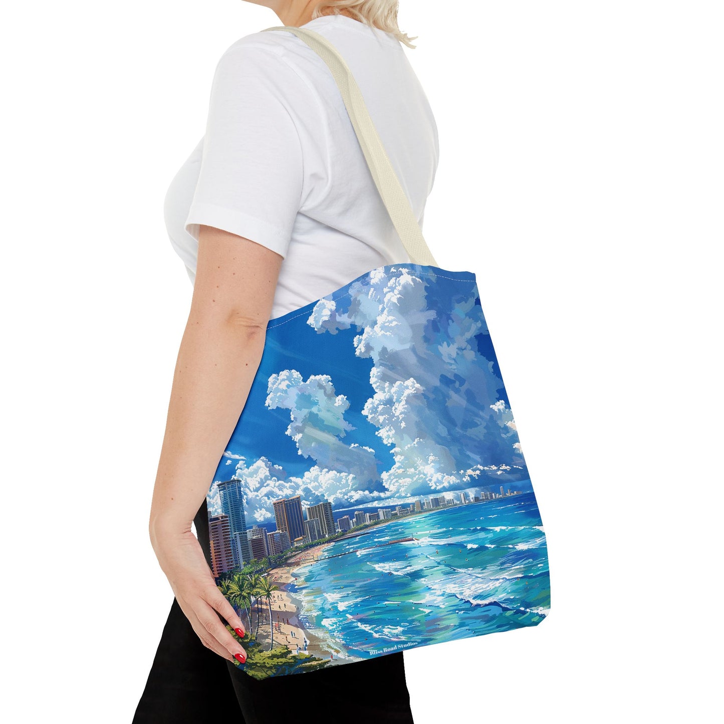 Waikiki Beach Tote Bag - Carry a Slice of Hawaiian Paradise Wherever You Go! Available in 3 sizes.