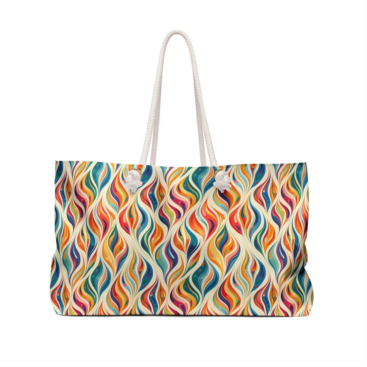 Modern Art Flames Weekender Bag - Ignite Your Style - Blaze a Trail with Fiery Elegance!