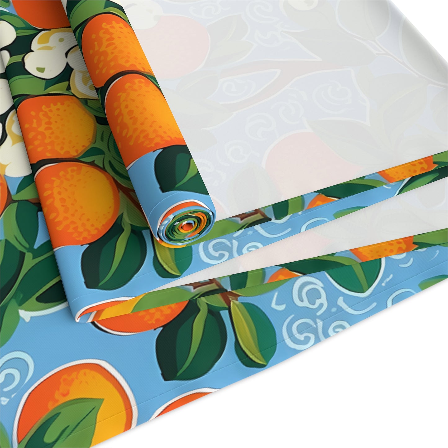 Citrus Blue Bliss Table Runner - Brighten Your Table with a Splash of Citrus Bliss! Available in 2 sizes.
