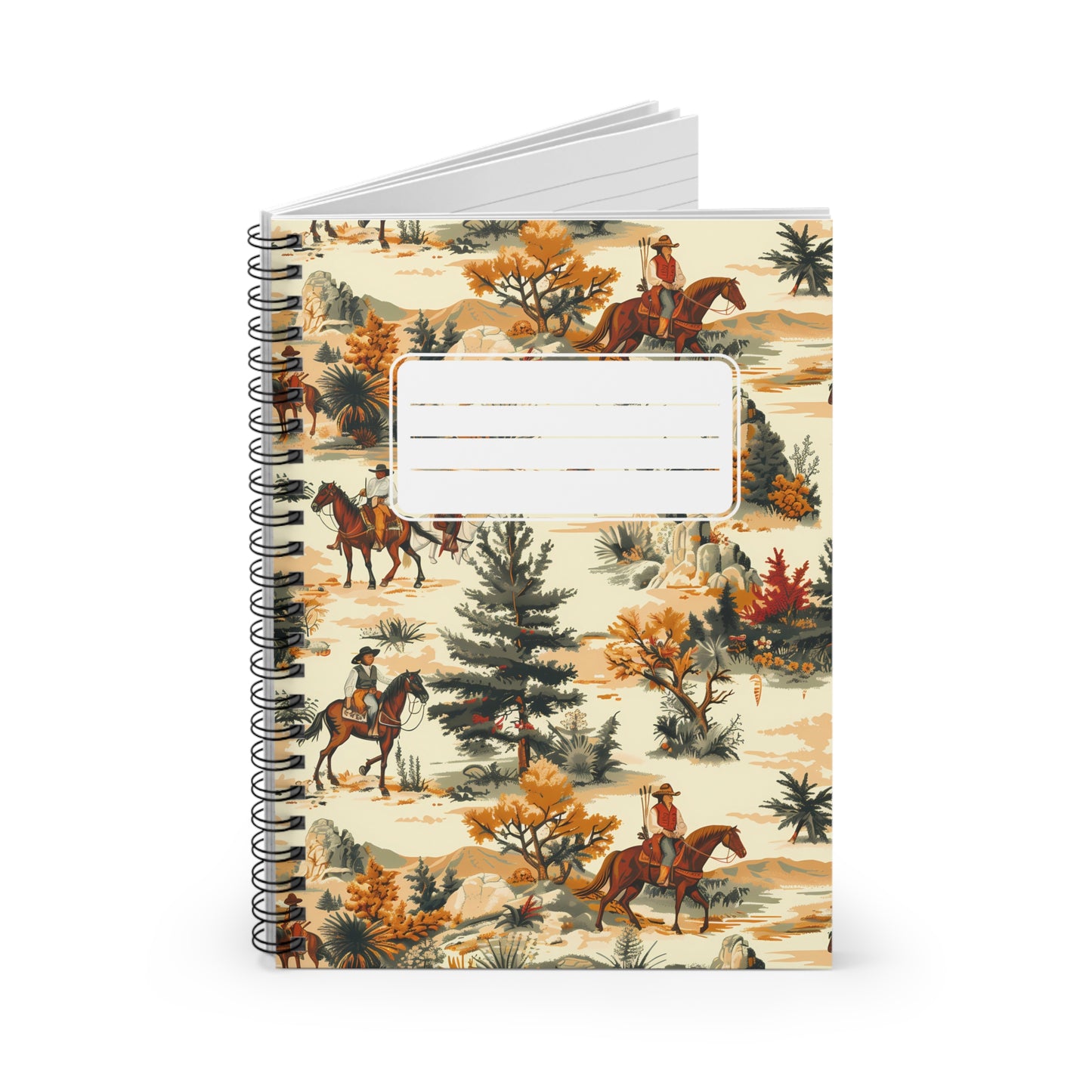Western Days Chic Spiral Notebook - Ruled Line - Yee Ha and Giddyup! Here's a Notebook for Cowboys and Cowgirls!