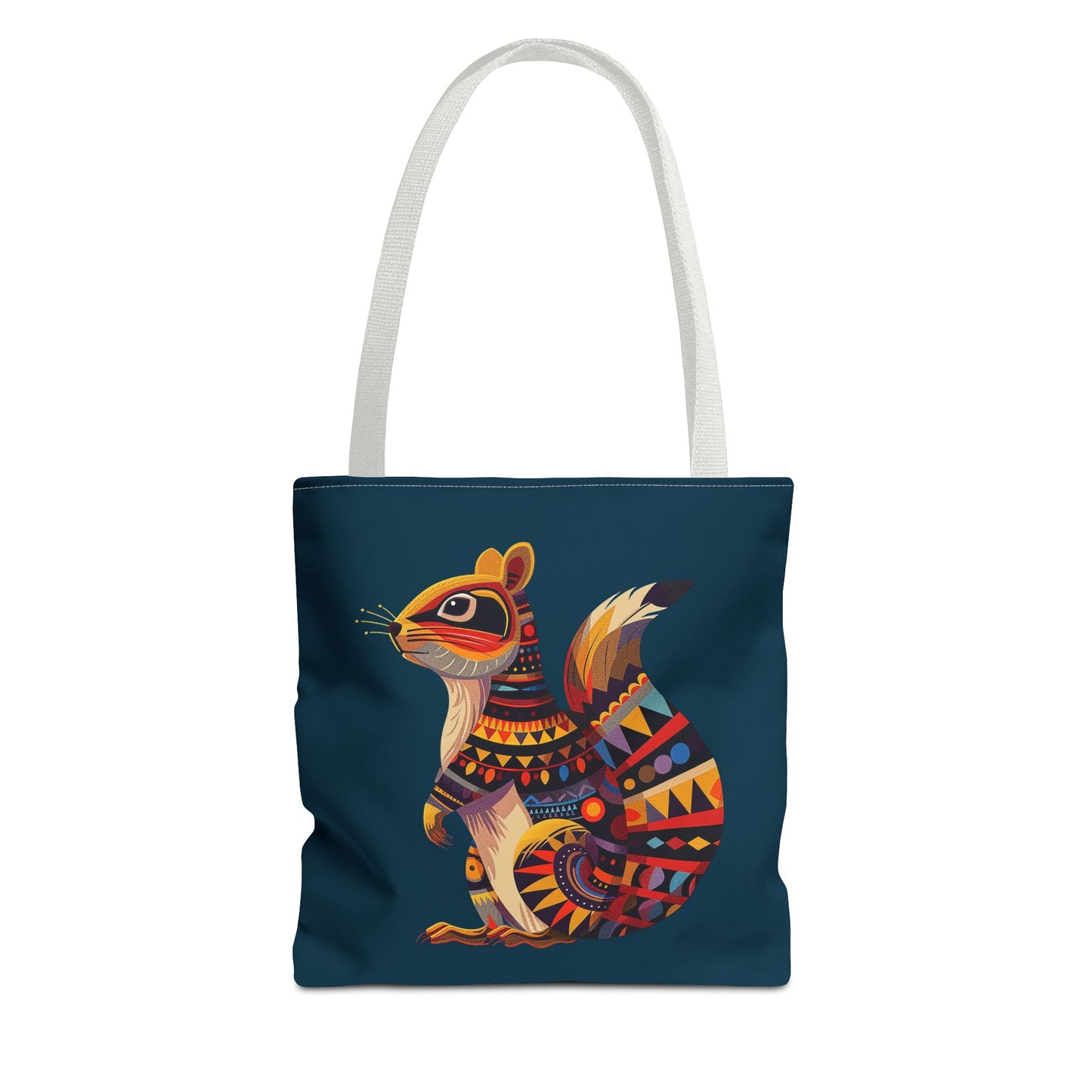 Autumn Squirrel Tote Bag - Wild Whimsy with a Tribal Twist! From our Spirit of the Wild Collection. Available in 3 sizes.