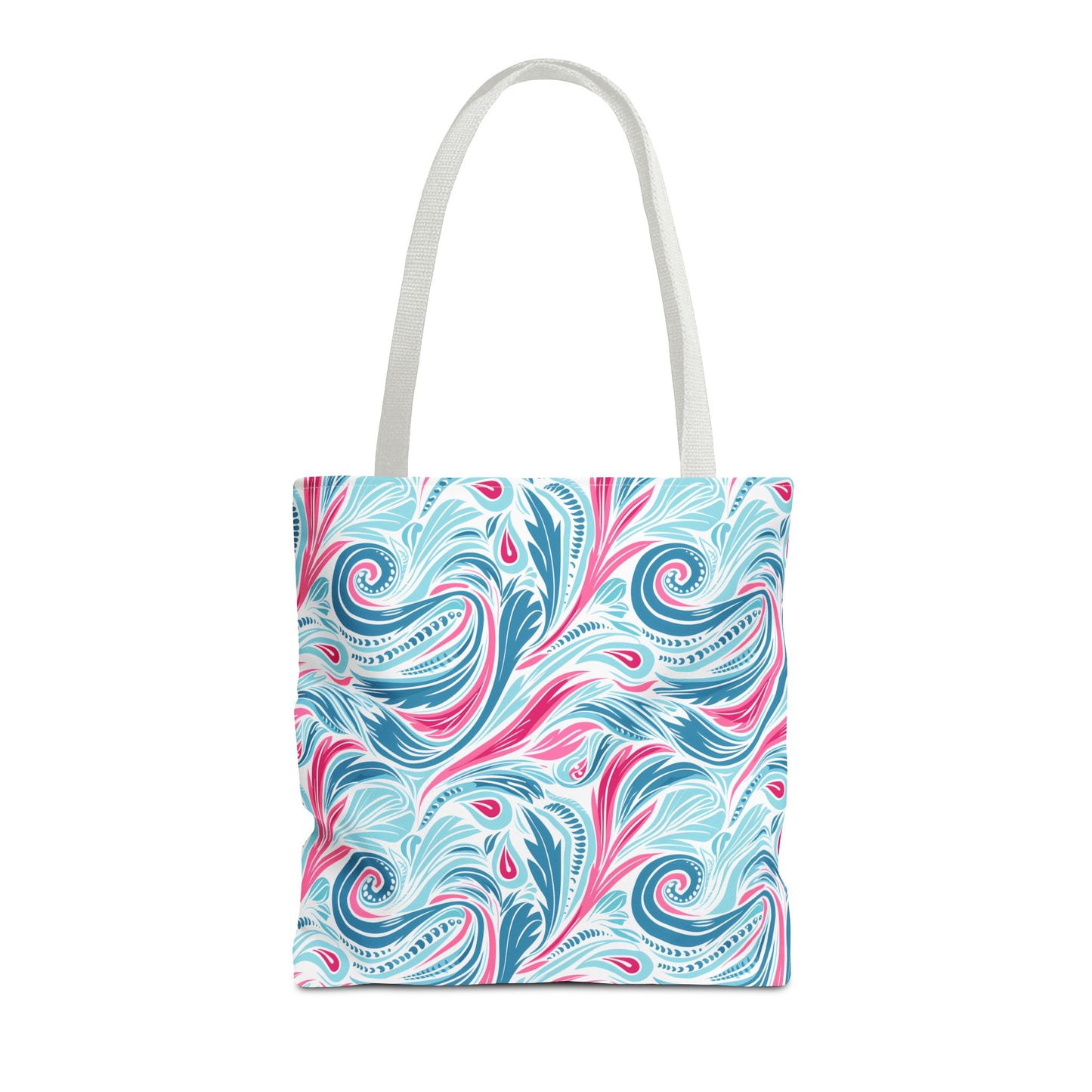 Teal Tide Twirl Tote Bag - Go Through Life with Coastal Charm! Available in 3 sizes.