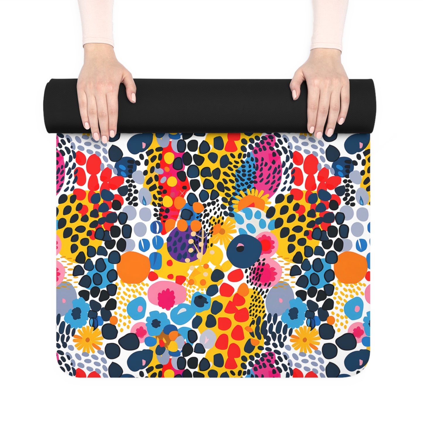 ColorSplash Pop Rubber Yoga Mat - Pop, Play, and Flow: Energize Your Practice with ColorSplash Pop!