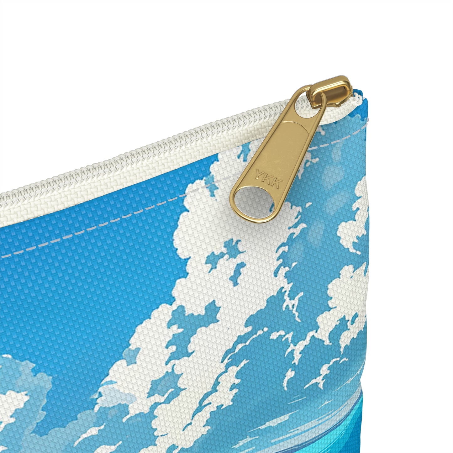 Santorini Serenity Accessory Pouch - Carry a Slice of Mediterranean Paradise Wherever You Go! Available in 2 sizes.